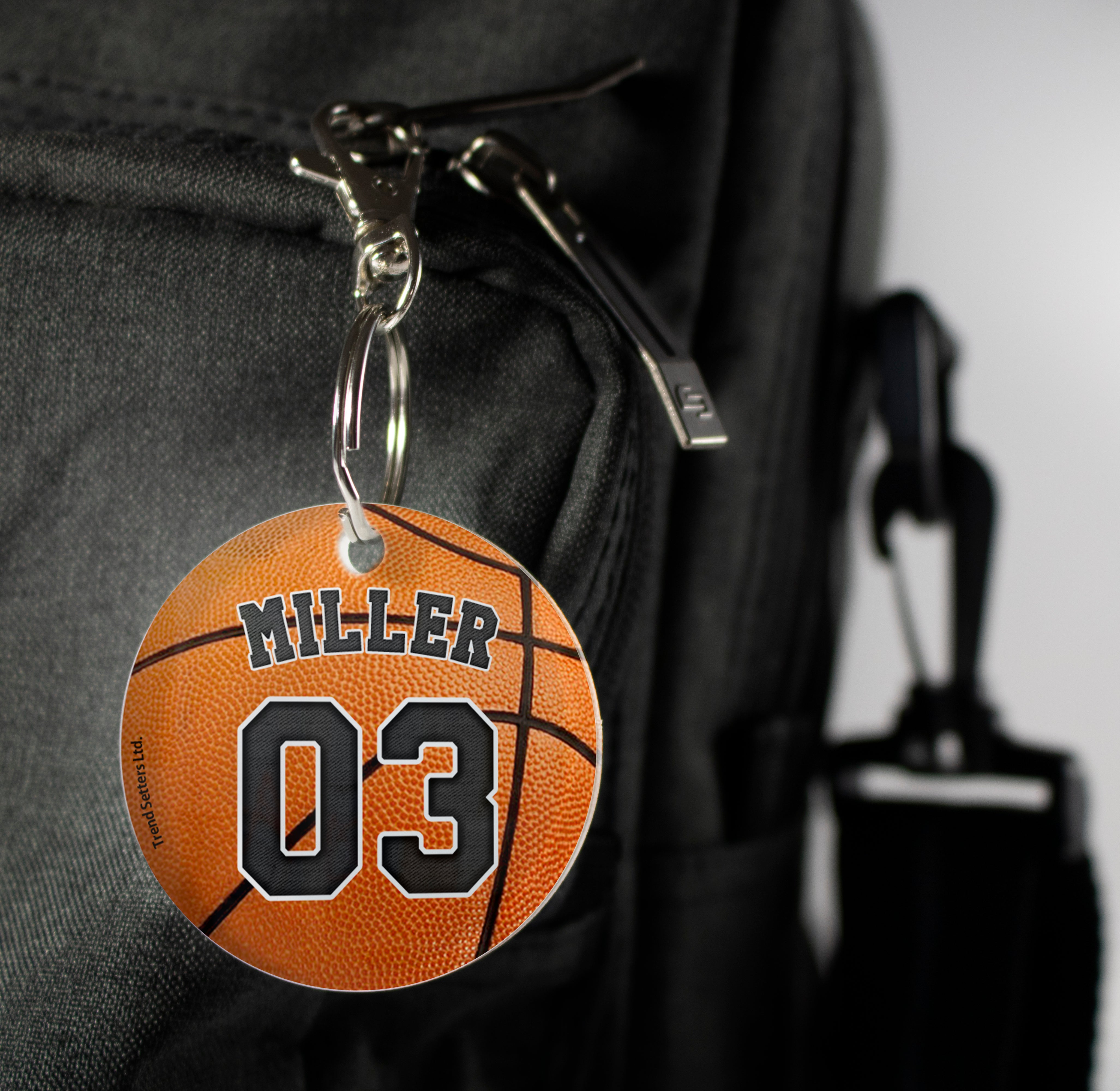 Sports Collection (Basketball) Personalized Circle Shaped Acrylic Keychain ACPKRCIR451