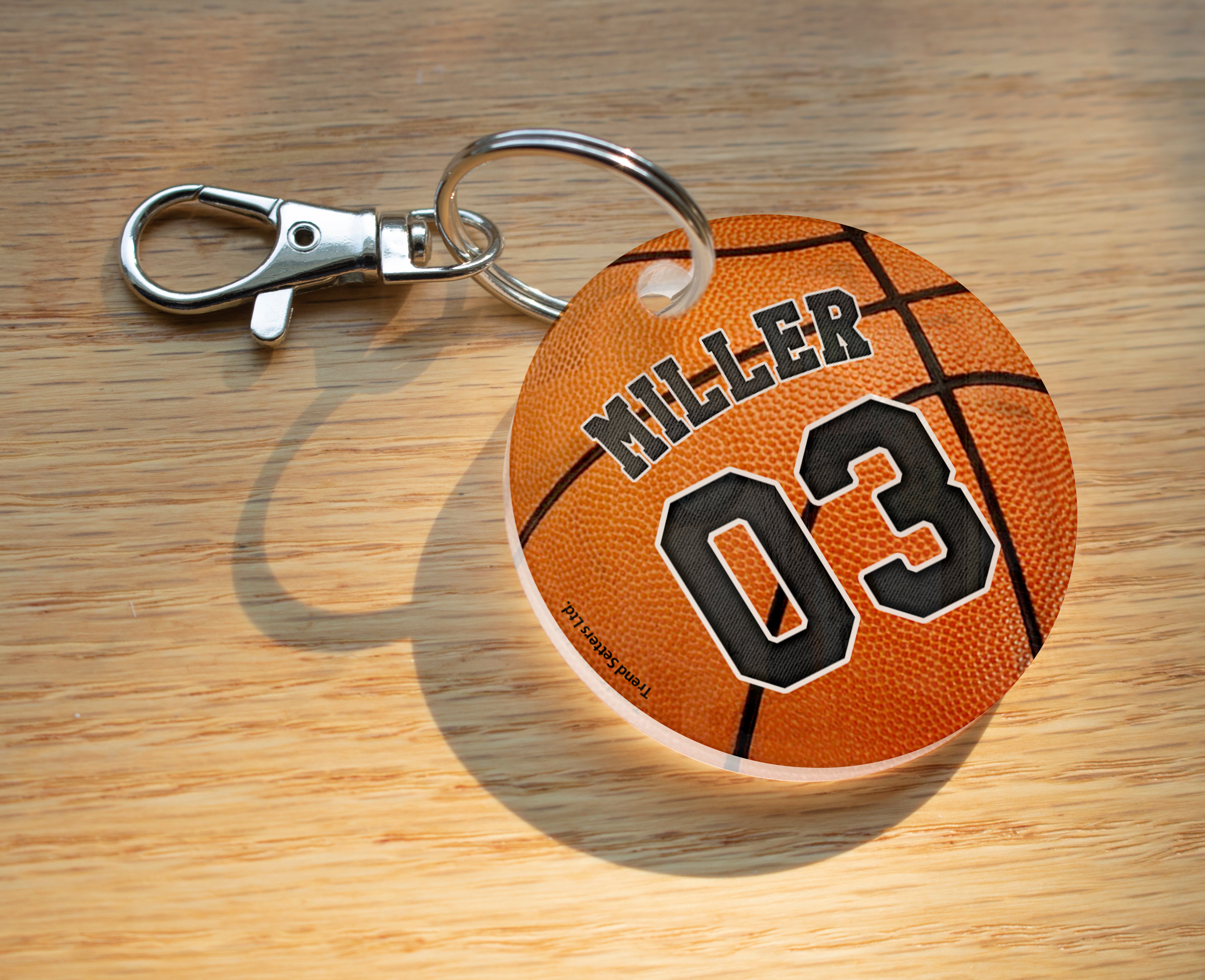 Sports Collection (Basketball) Personalized Circle Shaped Acrylic Keychain ACPKRCIR451