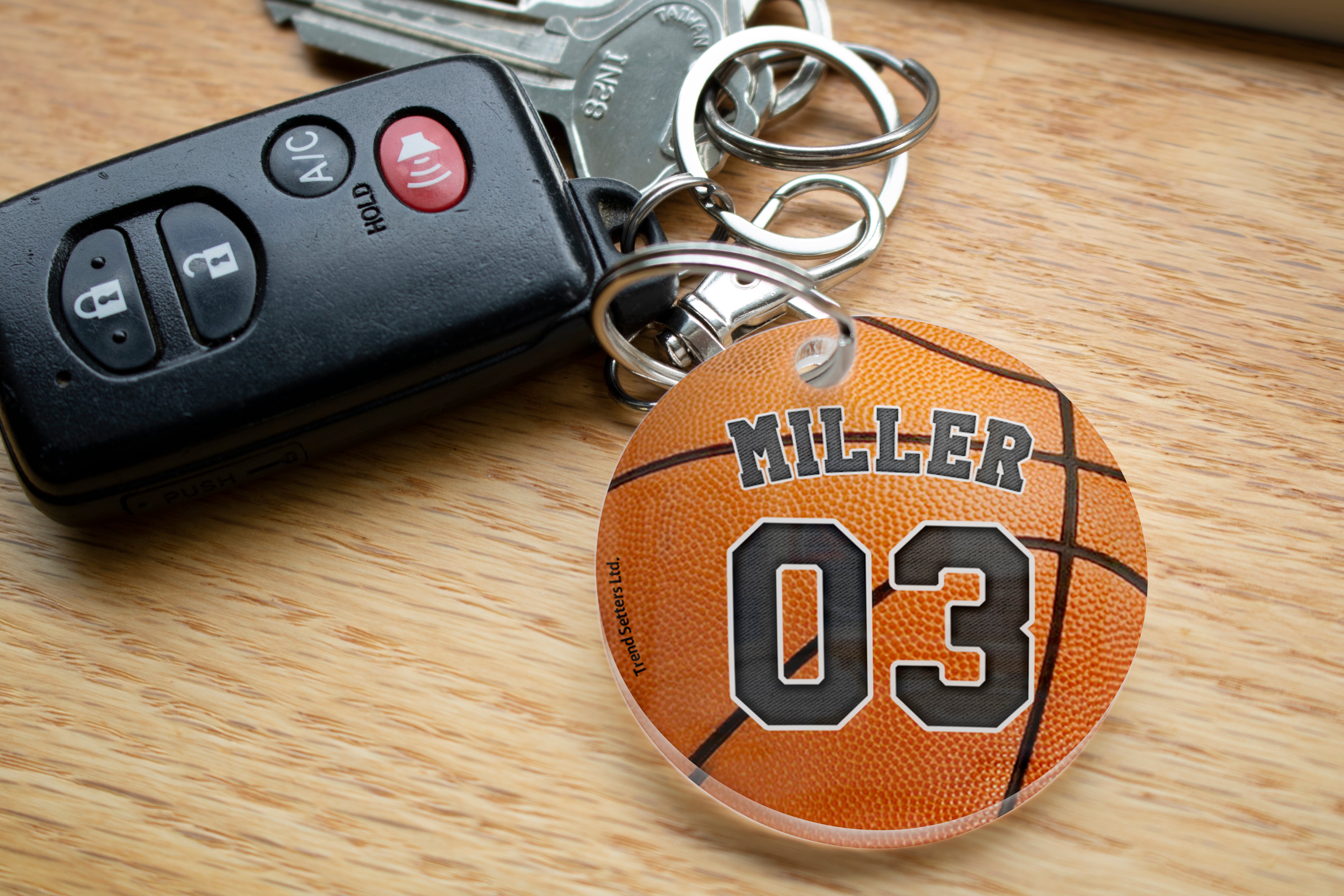 Sports Collection (Basketball) Personalized Circle Shaped Acrylic Keychain ACPKRCIR451