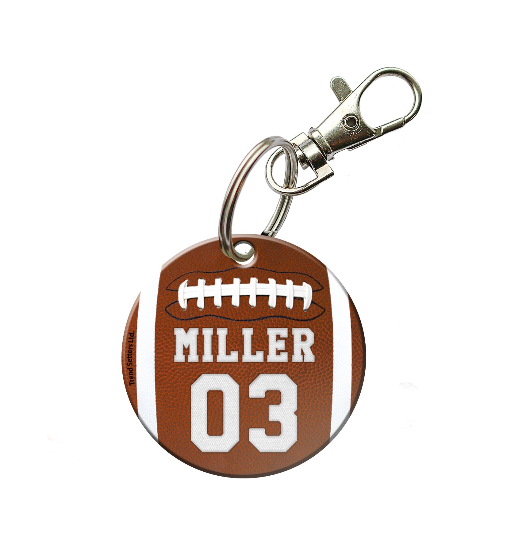 Sports Collection (Football - Personalized) Circle Shaped Acrylic Keychain ACPKRCIR452