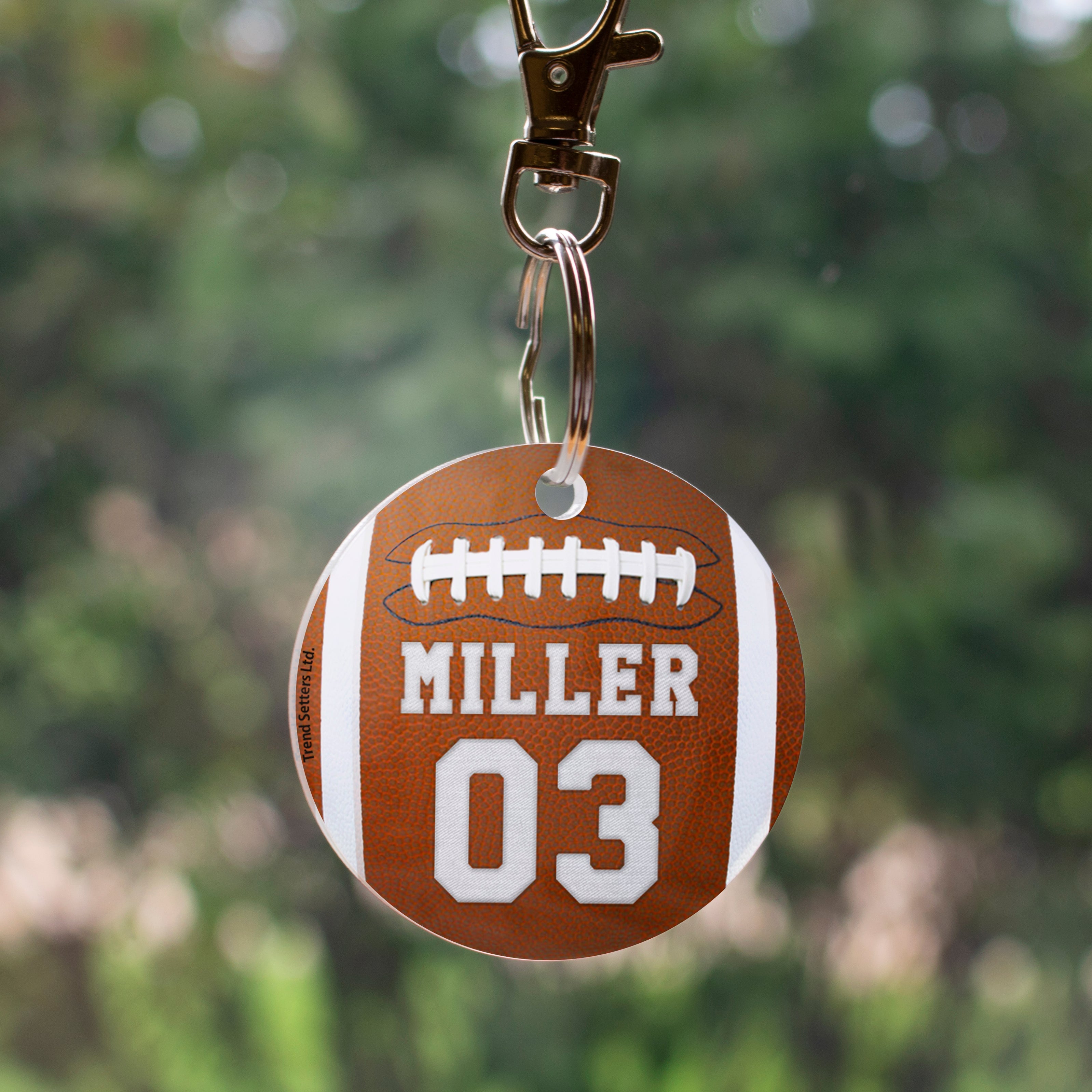 Sports Collection (Football - Personalized) Circle Shaped Acrylic Keychain ACPKRCIR452
