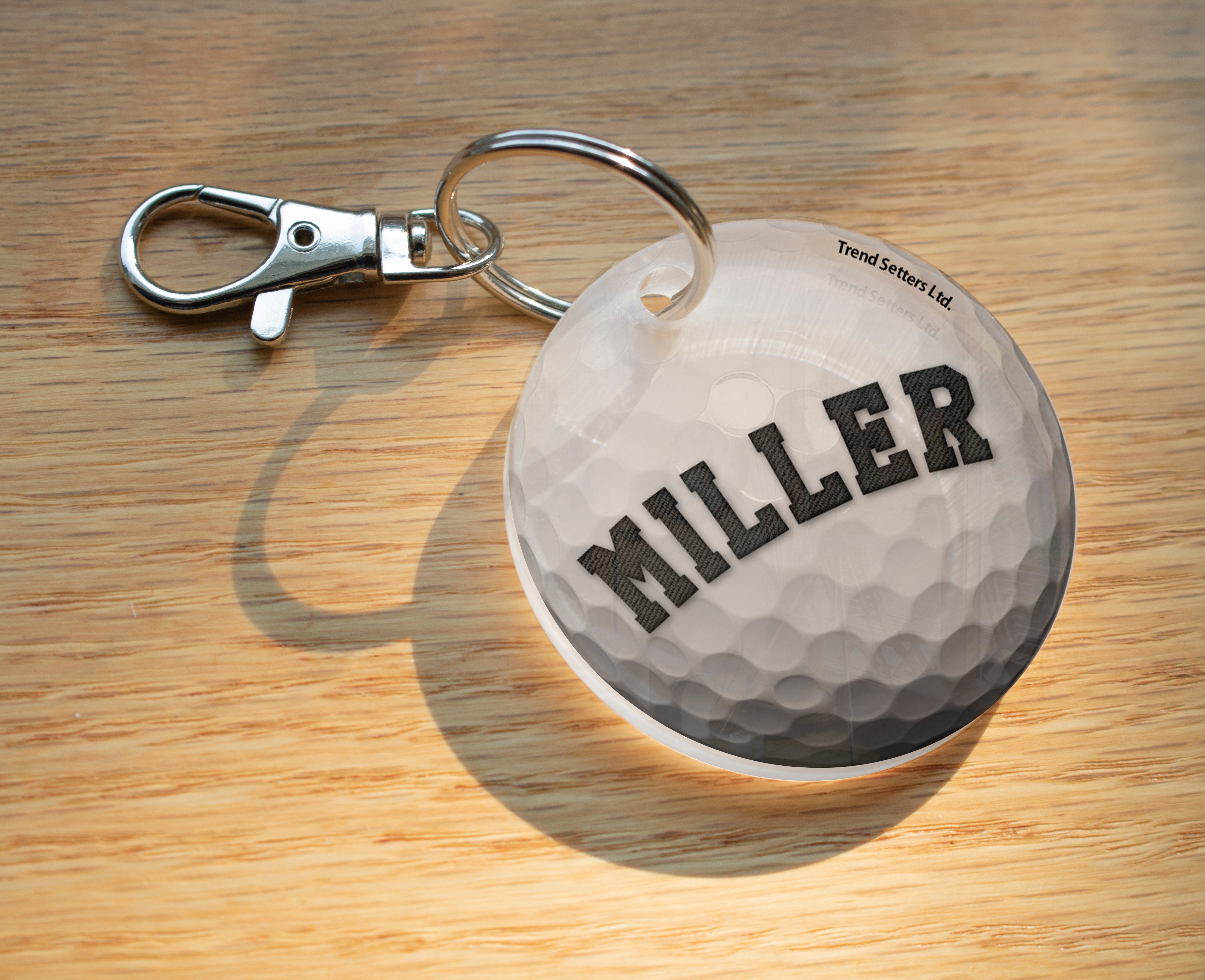 Sports Collection (Golf - Personalized) Circle Shaped Acrylic Keychain