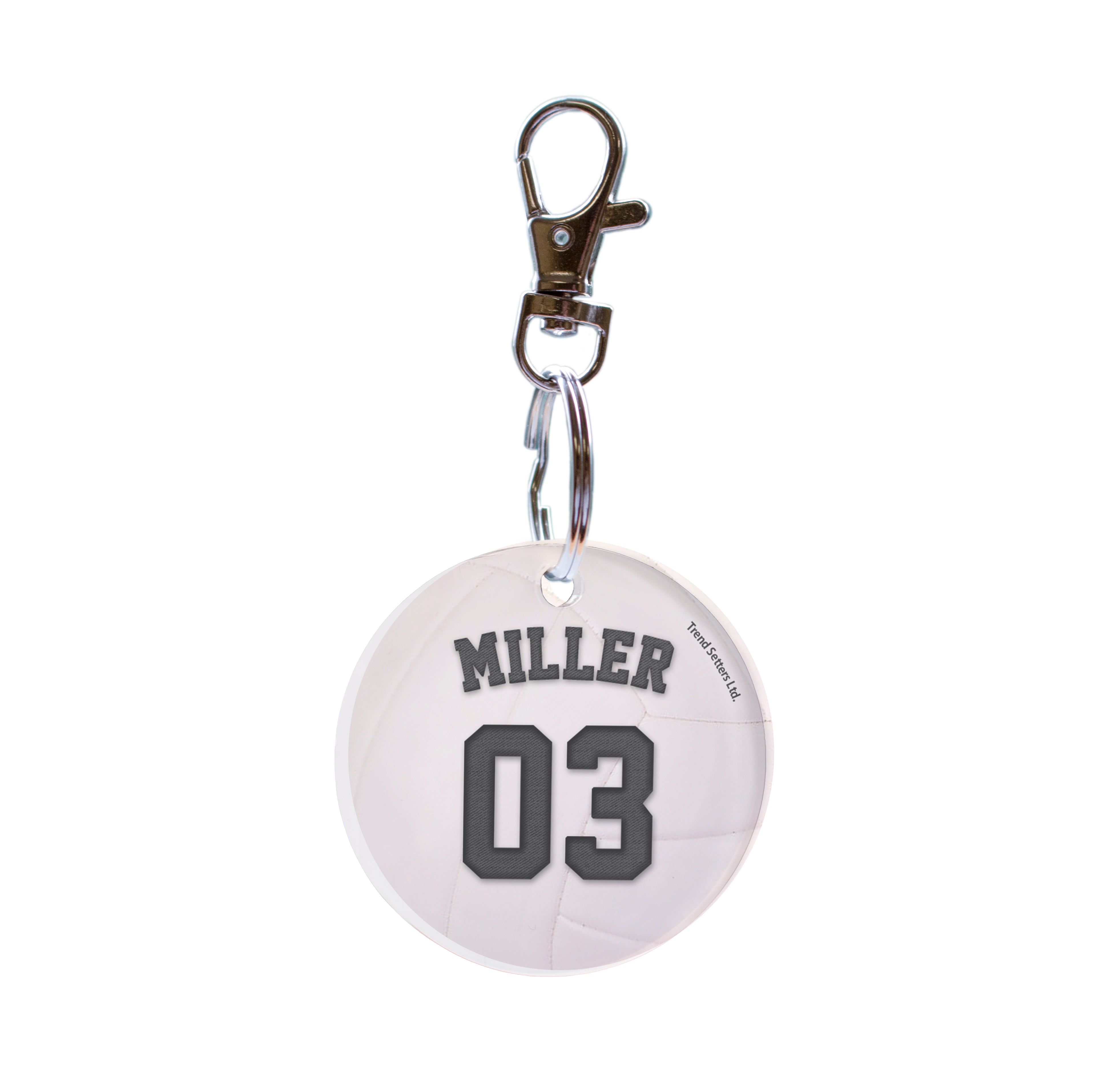 Sports Collection (Volleyball - Personalized) Circle Shaped Acrylic Keychain