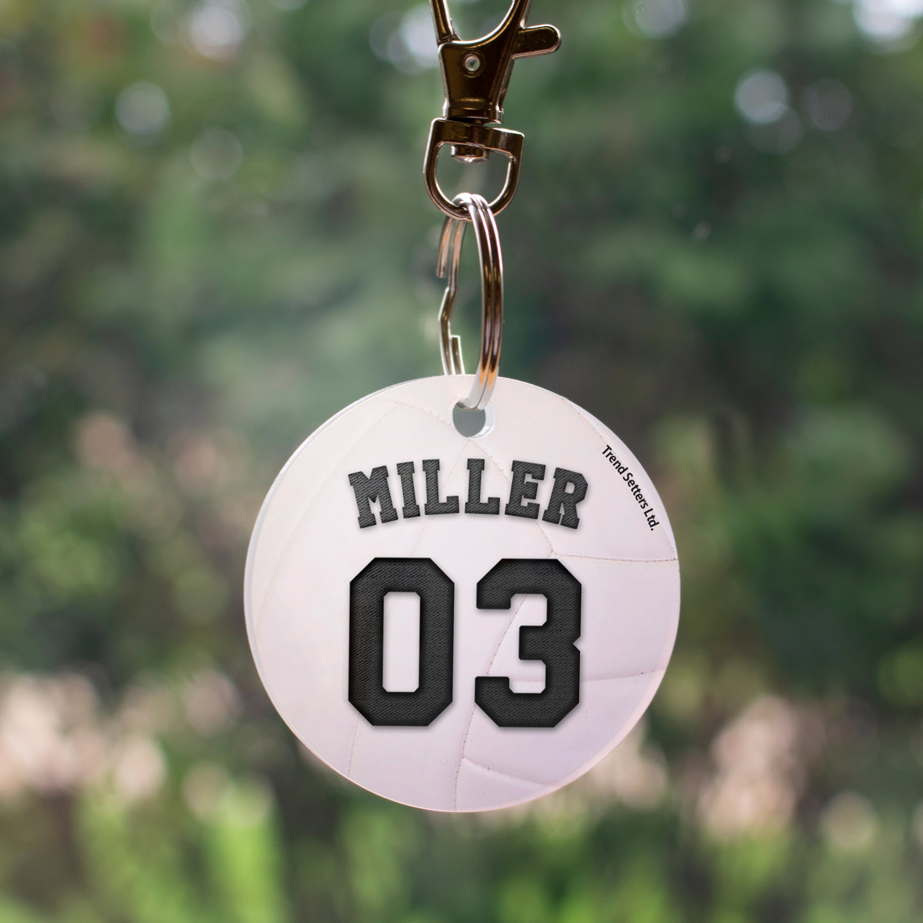 Sports Collection (Volleyball - Personalized) Circle Shaped Acrylic Keychain