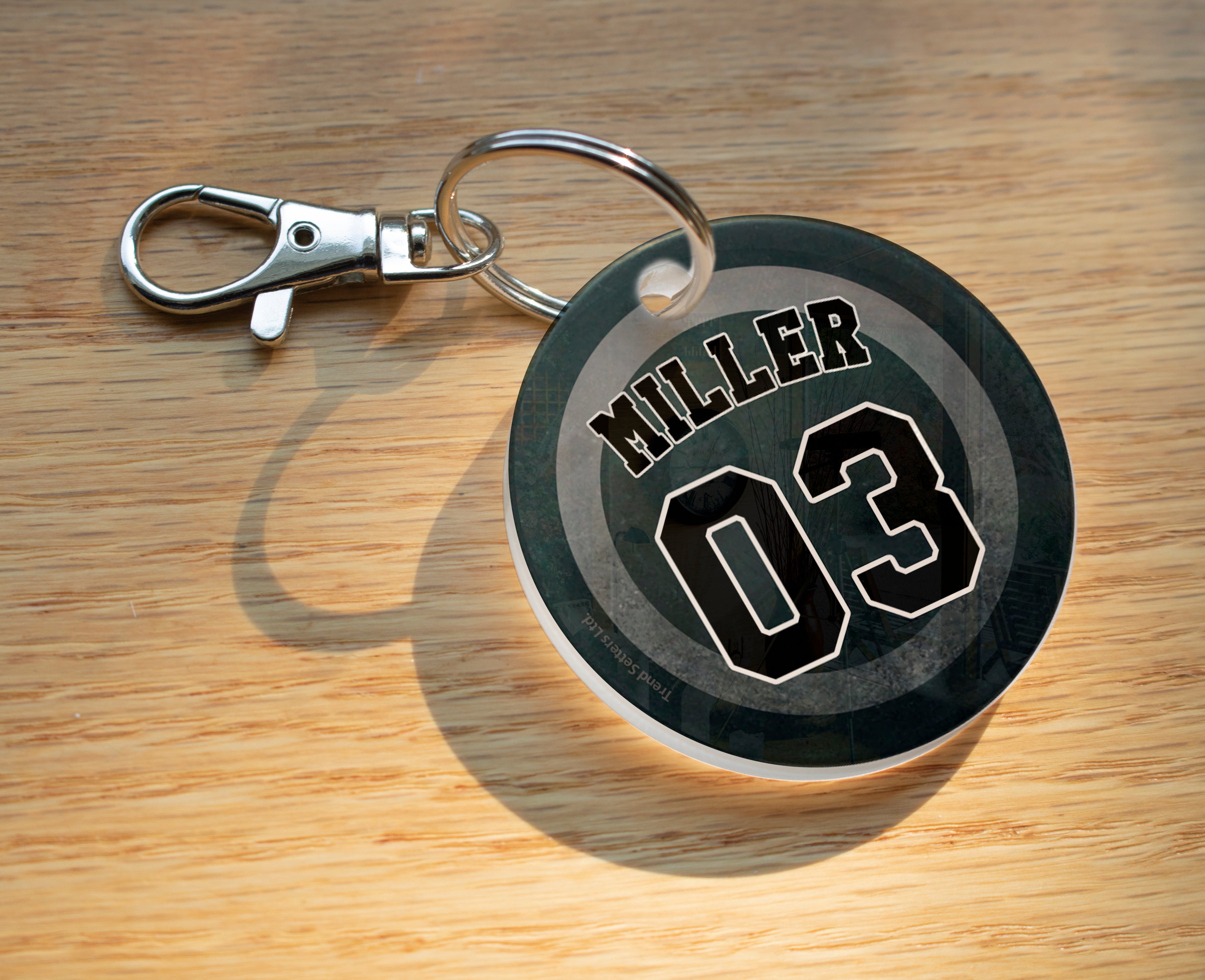 Sports Collection (Hockey - Personalized) Circle Shaped Acrylic Keychain ACPKRCIR527
