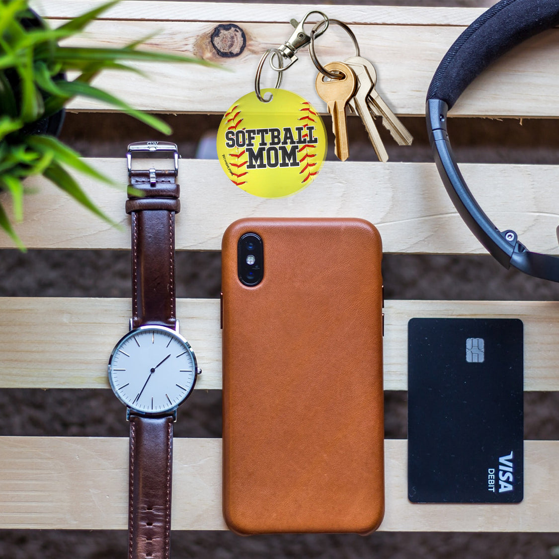 Sports Collection (Softball Mom) Acrylic Keychain ACPKRCIR558