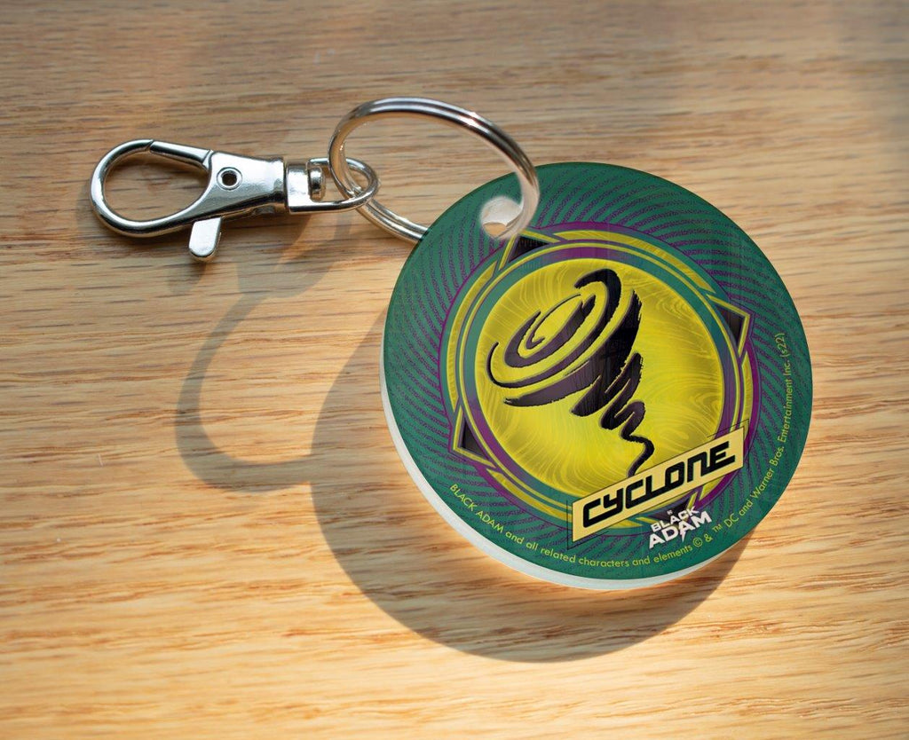 Black Adam (Cyclone Logo) Circle Shaped Acrylic Keychain Print ACPKRCIR722