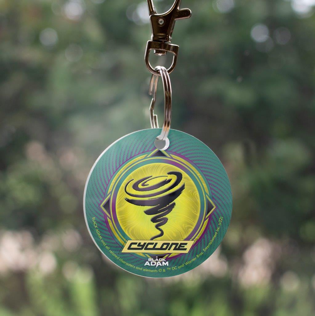 Black Adam (Cyclone Logo) Circle Shaped Acrylic Keychain Print ACPKRCIR722