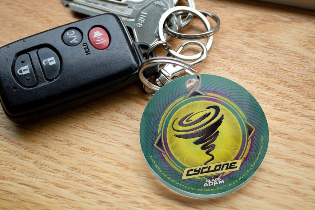 Black Adam (Cyclone Logo) Circle Shaped Acrylic Keychain Print ACPKRCIR722