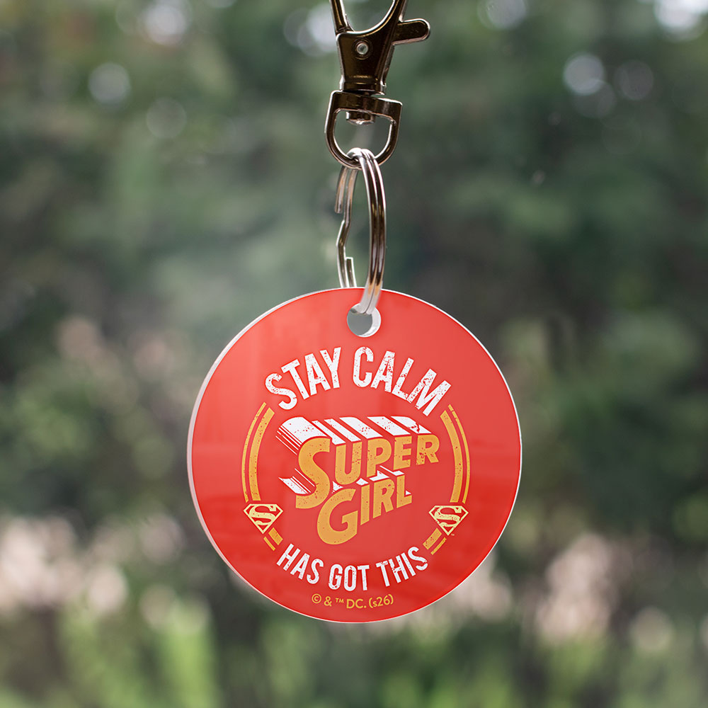 Supergirl (Stay Calm) Circle Shaped Acrylic Keychain ACPKRCIR906