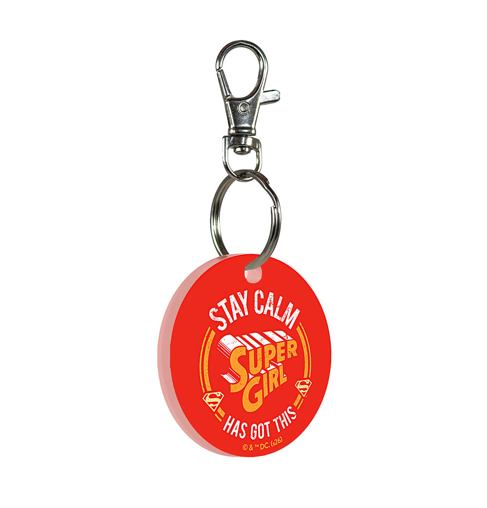 Supergirl (Stay Calm) Circle Shaped Acrylic Keychain ACPKRCIR906