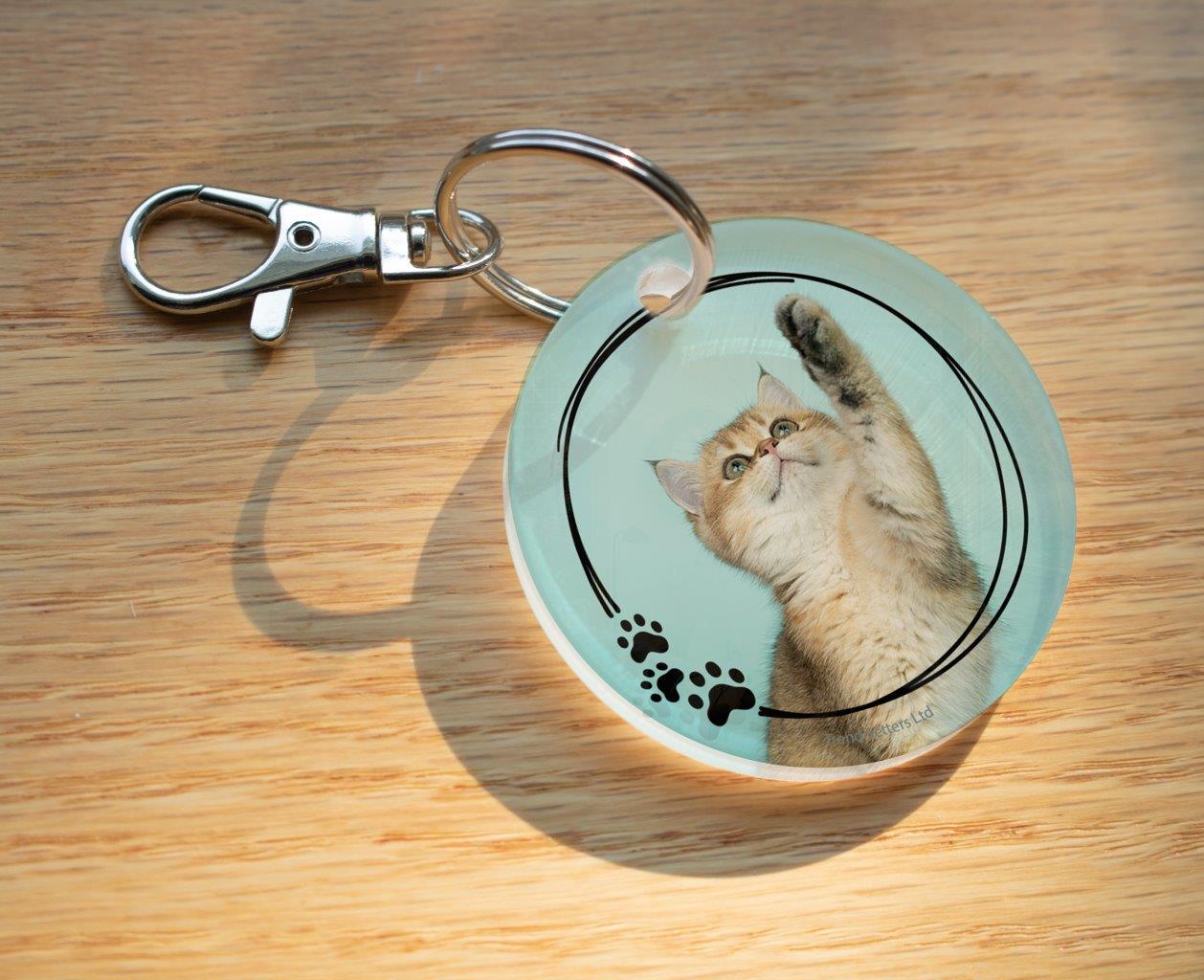 Trend Setters Original (Pet Paws) Personalized Circle Shaped Acrylic Keychain ACPKRCIRU889