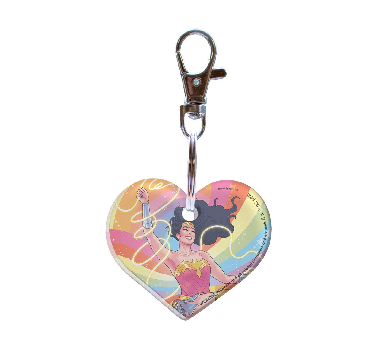 DC Comics (Wonder Woman Pride) Heart Shaped Acrylic Keychain ACPKRHEART734