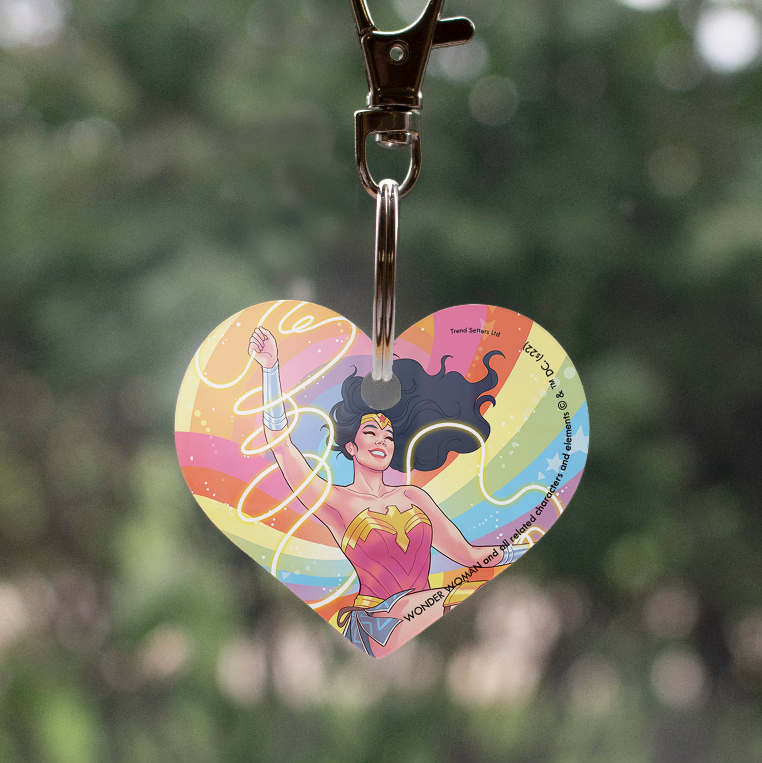 DC Comics (Wonder Woman Pride) Heart Shaped Acrylic Keychain ACPKRHEART734