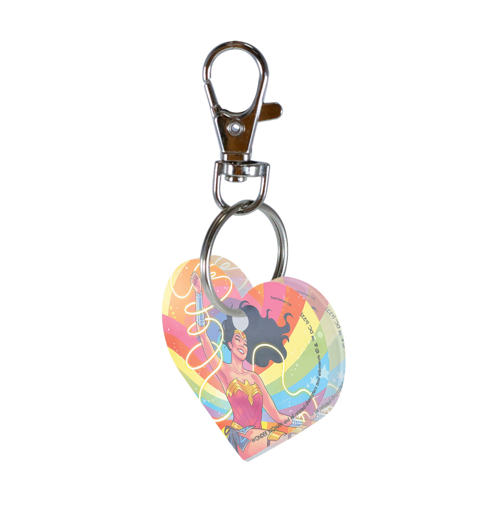 DC Comics (Wonder Woman Pride) Heart Shaped Acrylic Keychain ACPKRHEART734