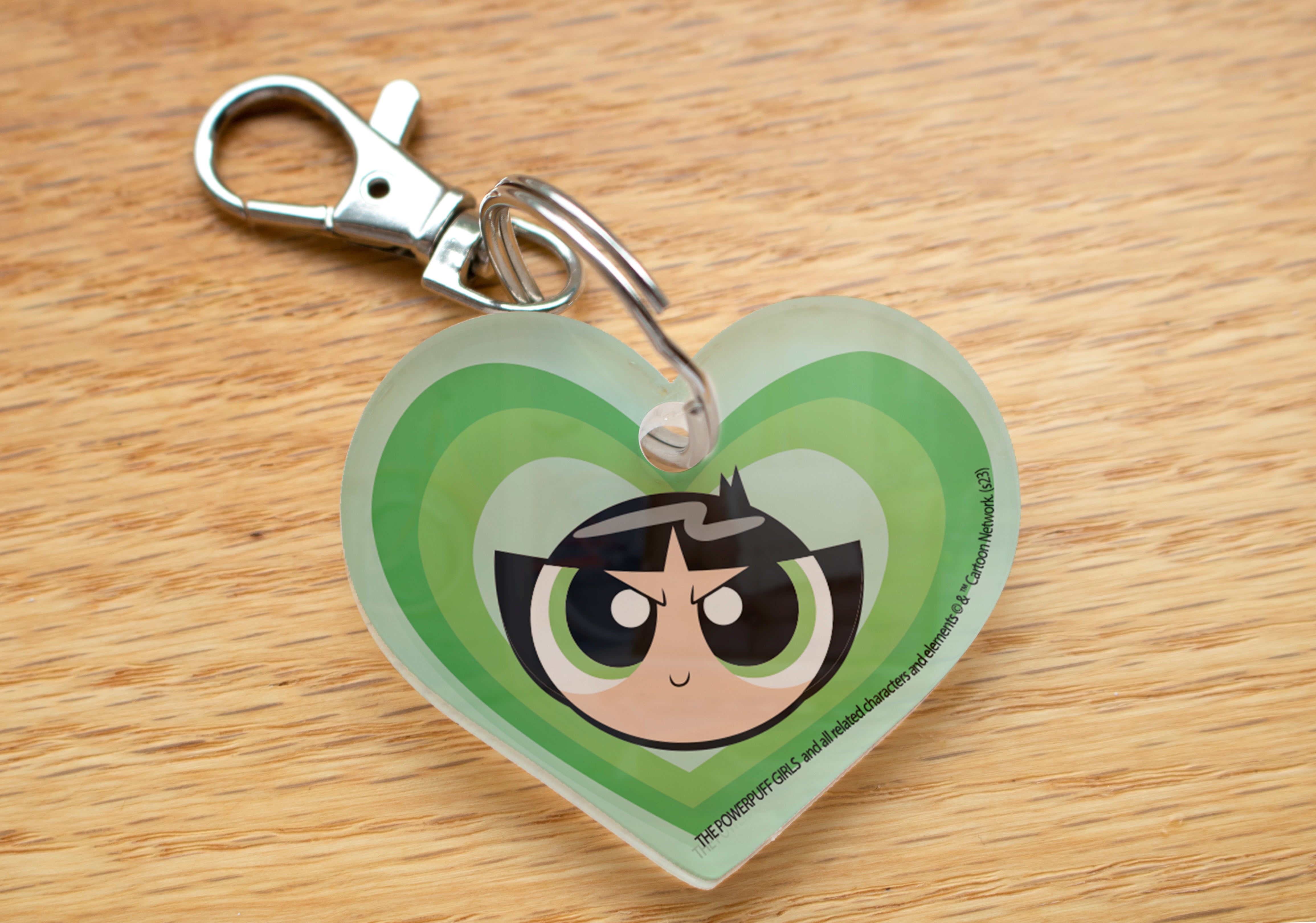 Powerpuff Girls (Buttercup) Heart Shaped Acrylic Keychain ACPKRHEART793