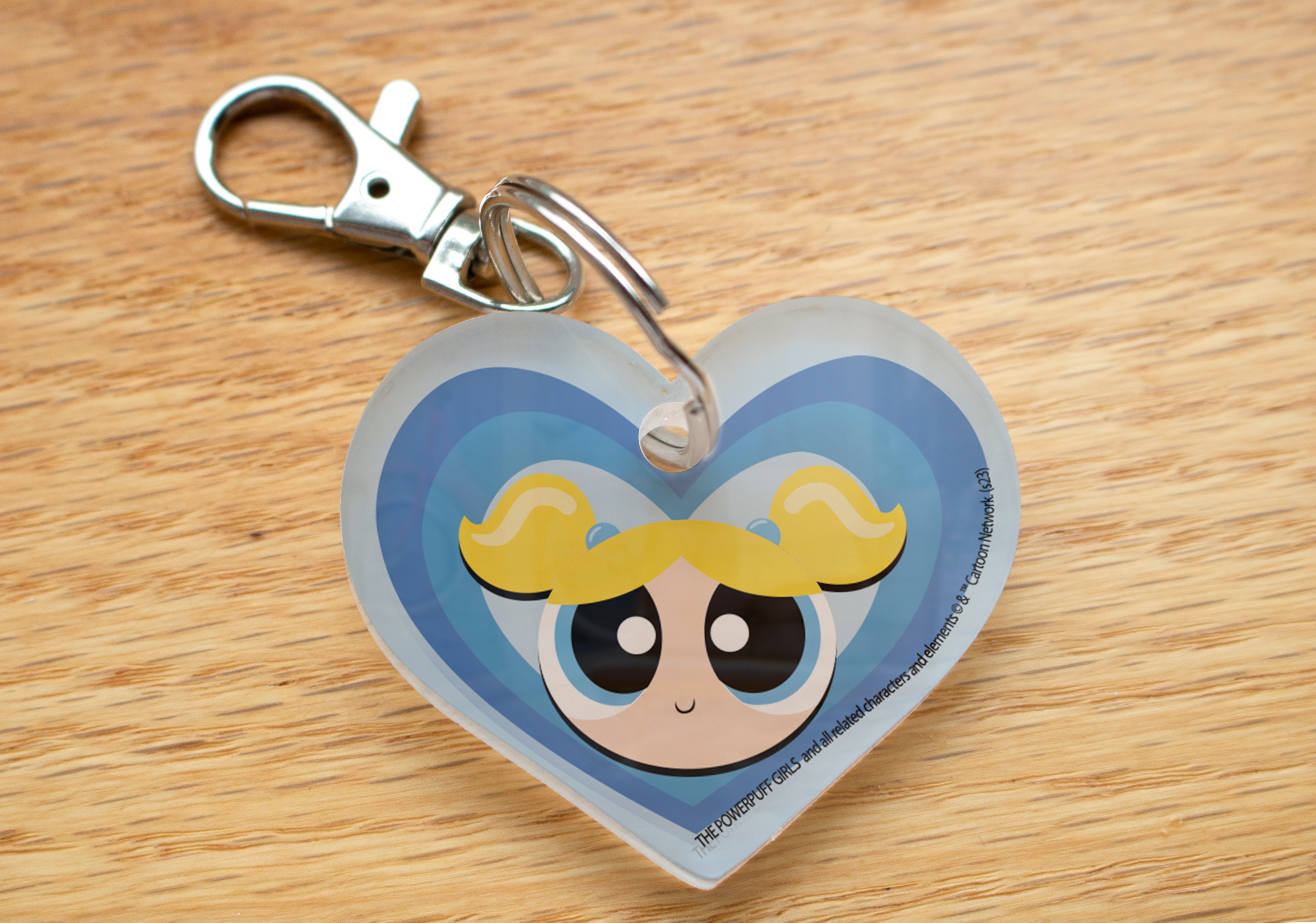 Powerpuff Girls (Bubbles) Heart Shaped Acrylic Keychain ACPKRHEART794