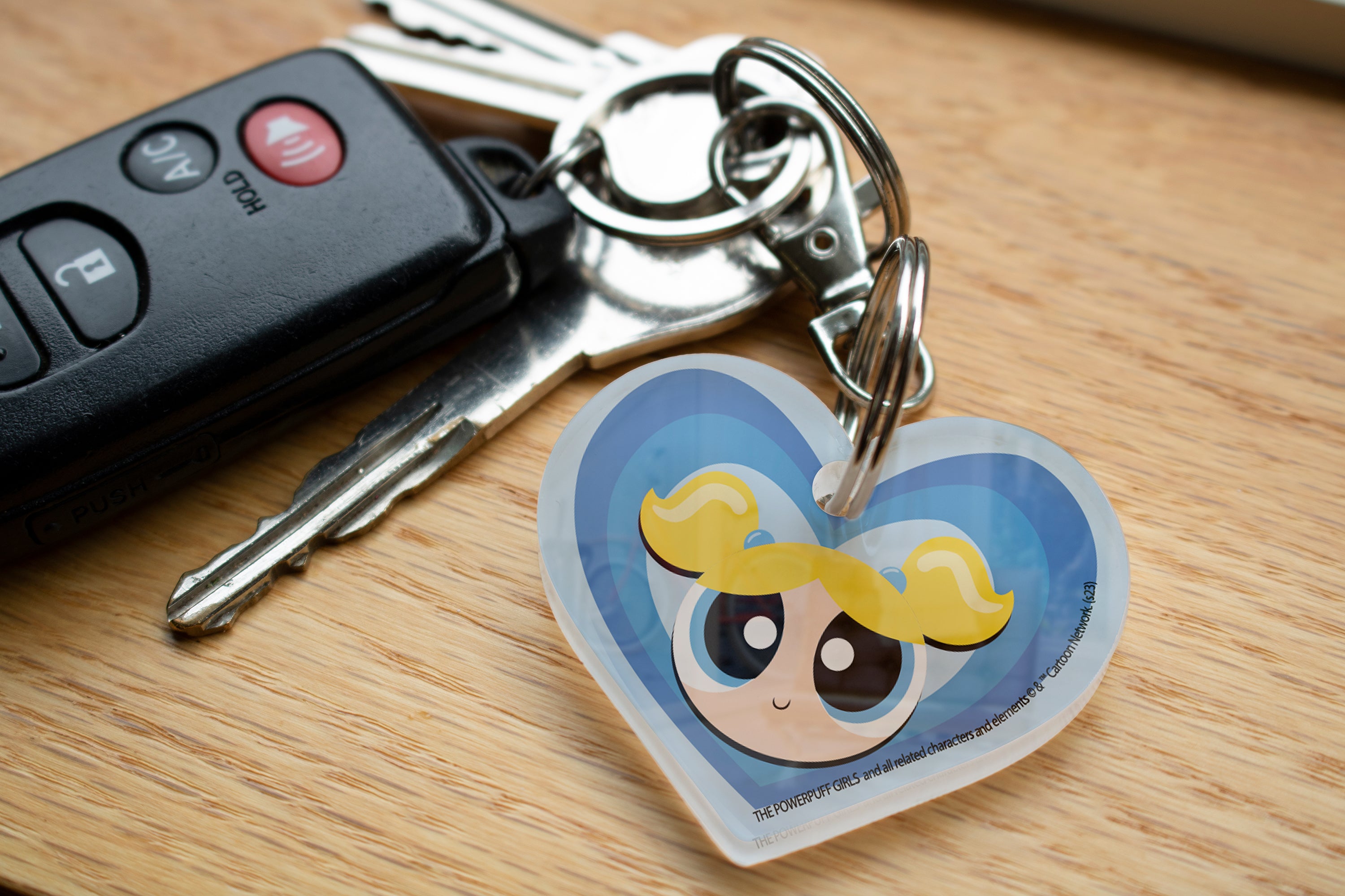 Powerpuff Girls (Bubbles) Heart Shaped Acrylic Keychain ACPKRHEART794