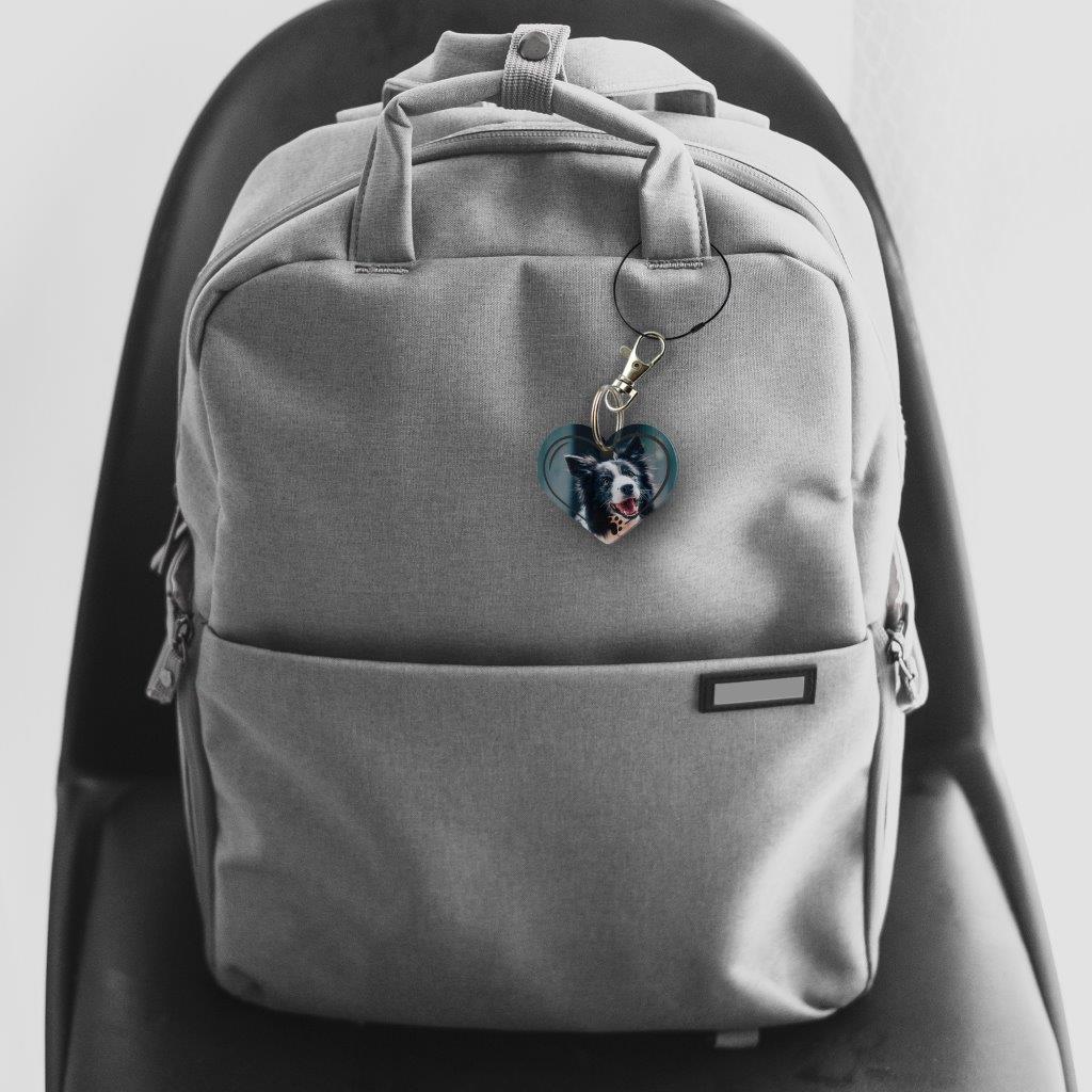 Trend Setters Original (Pet Paws) Personalized Heart Shaped Acrylic Keychain ACPKRHEARTU890