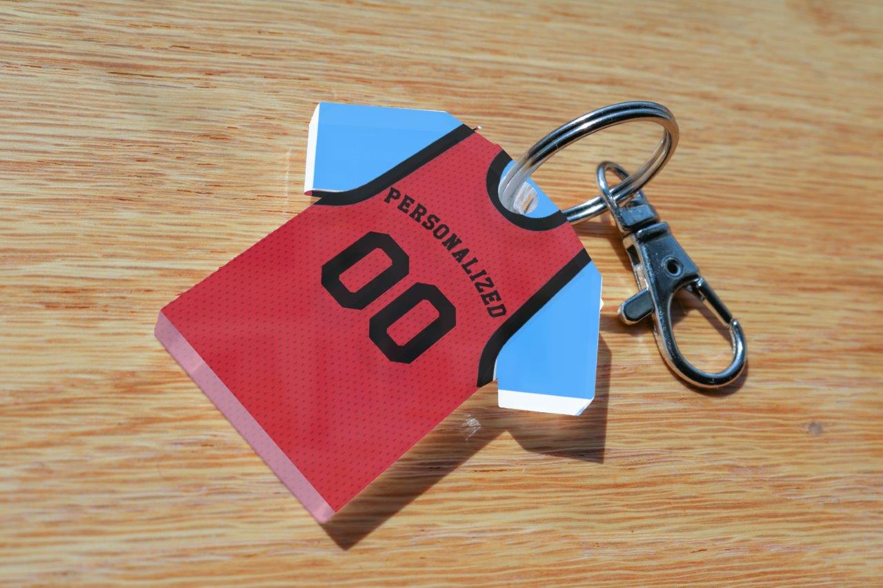 Trend Setters Original (Basketball Jersey) Personalized Jersey Shaped Acrylic Keychain ACPKRJERSEY886
