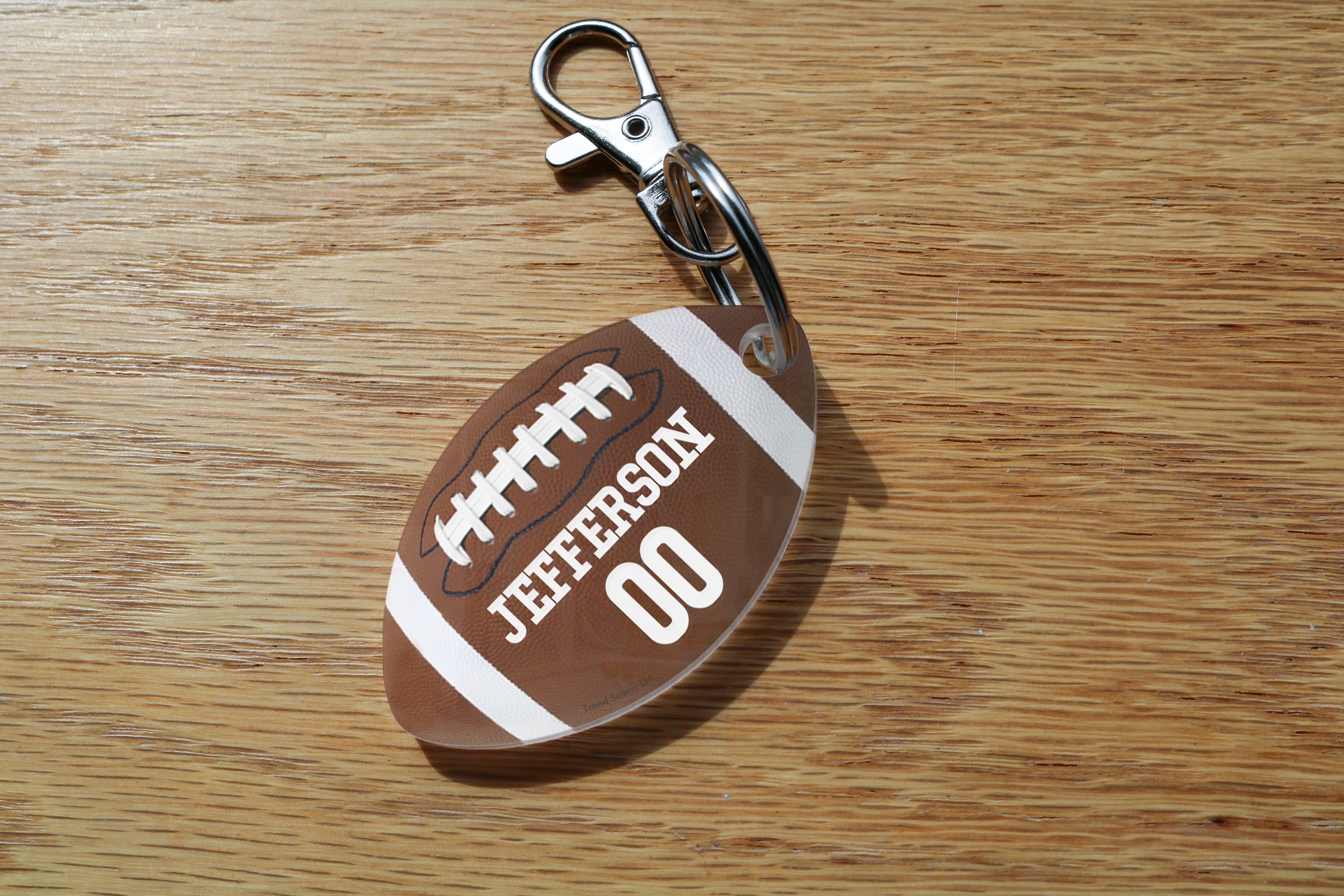 Sports Collection (Football - Personalized) Acrylic Keychain ACPKROVAL525