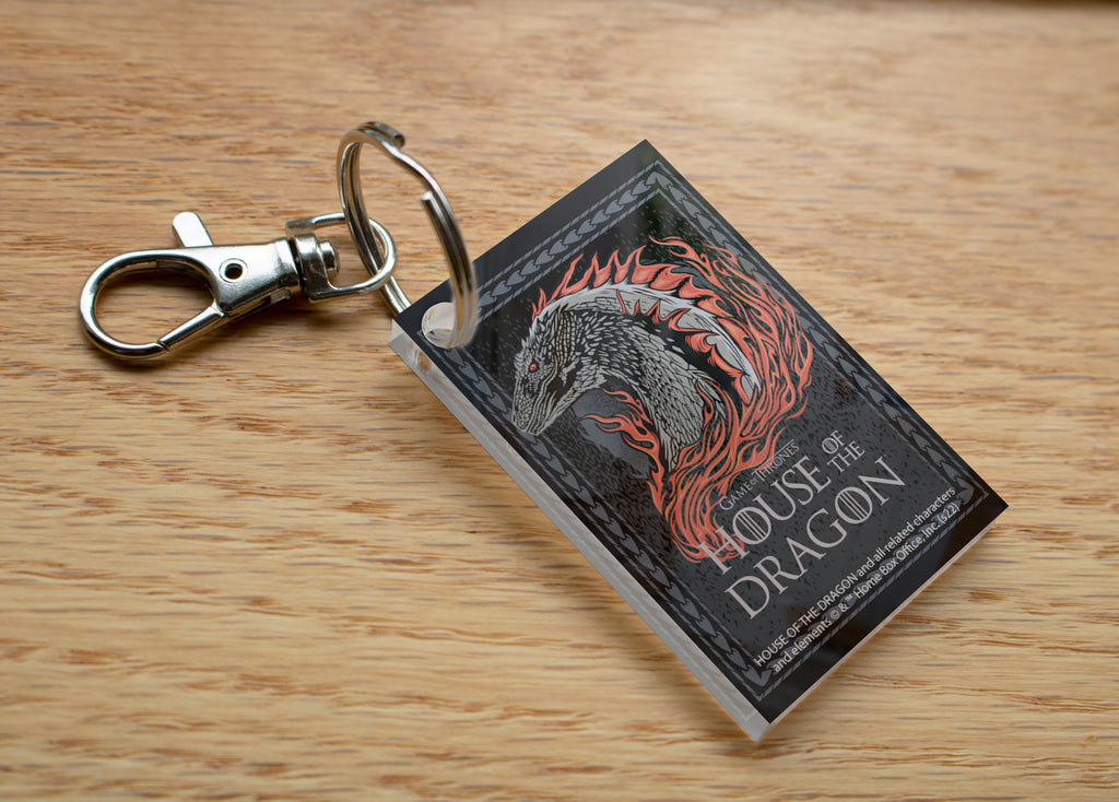 House of the Dragon (Dragon Head) Rectangle Shaped Acrylic Print Keychain ACPKRREC752