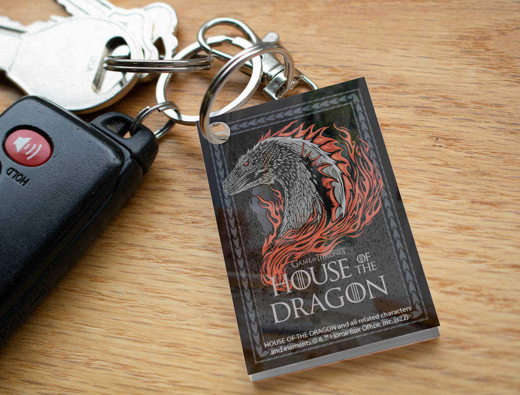 House of the Dragon (Dragon Head) Rectangle Shaped Acrylic Print Keychain ACPKRREC752