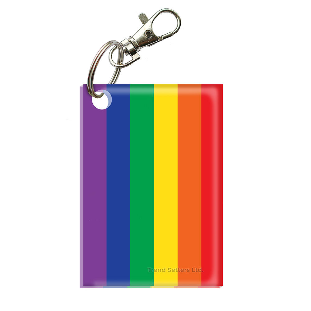 Trend Setters Original (Pride Flag) Personalized Rectangle-Shaped Acrylic Keychain ACPKRREC912