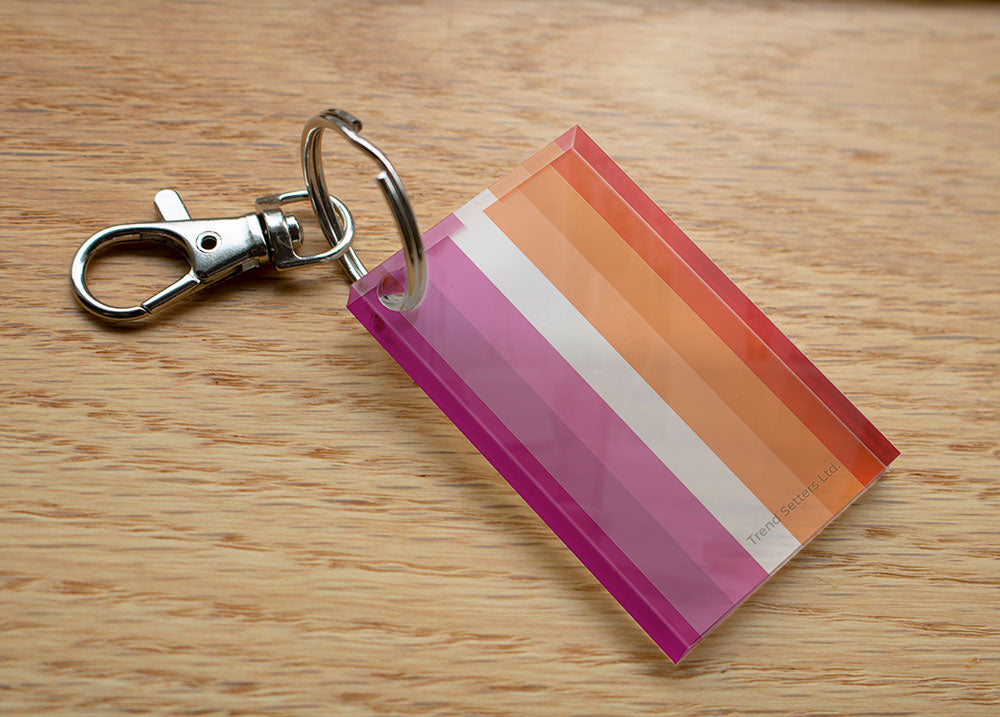 Trend Setters Original (Pride Flag) Personalized Rectangle-Shaped Acrylic Keychain ACPKRREC912