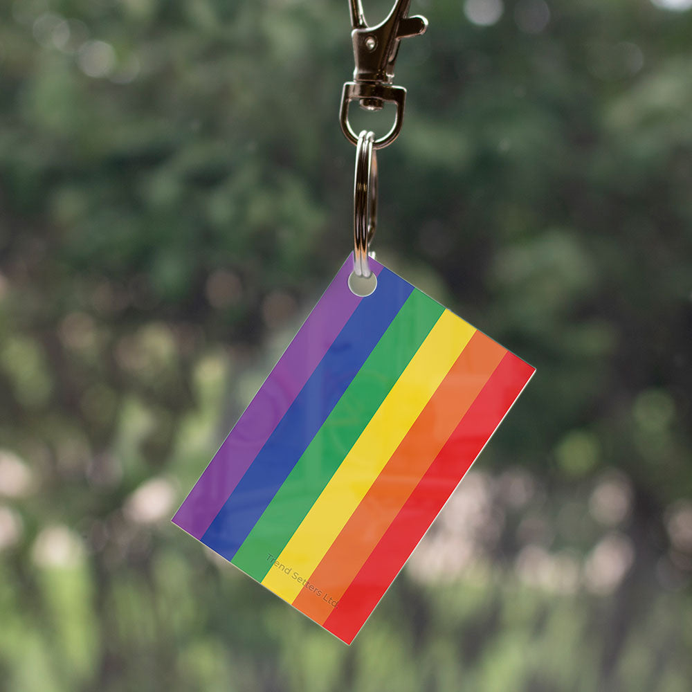 Trend Setters Original (Pride Flag) Personalized Rectangle-Shaped Acrylic Keychain ACPKRREC912