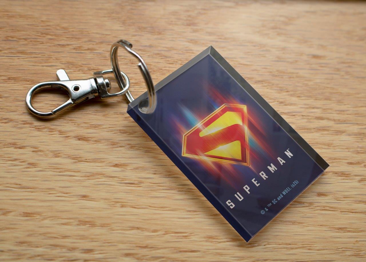 Superman 2025 (Blazing Shield) Rectangle Shaped Acrylic Keychain ACPKRREC879