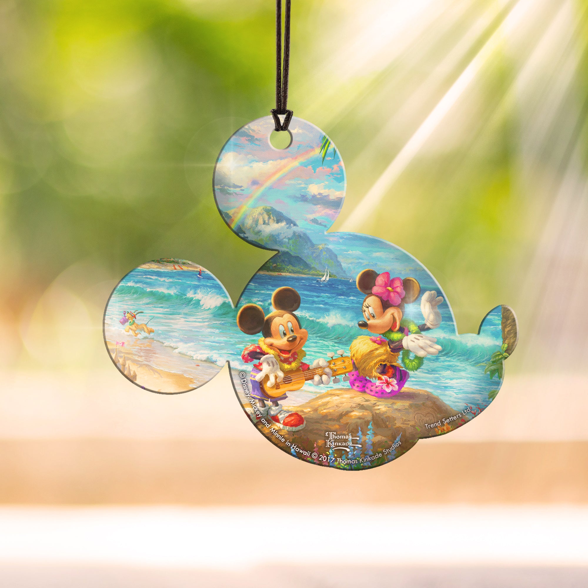 Disney (Mickey and Minnie Mouse in Hawaii) Hanging Acrylic Print ACPMICKEY235