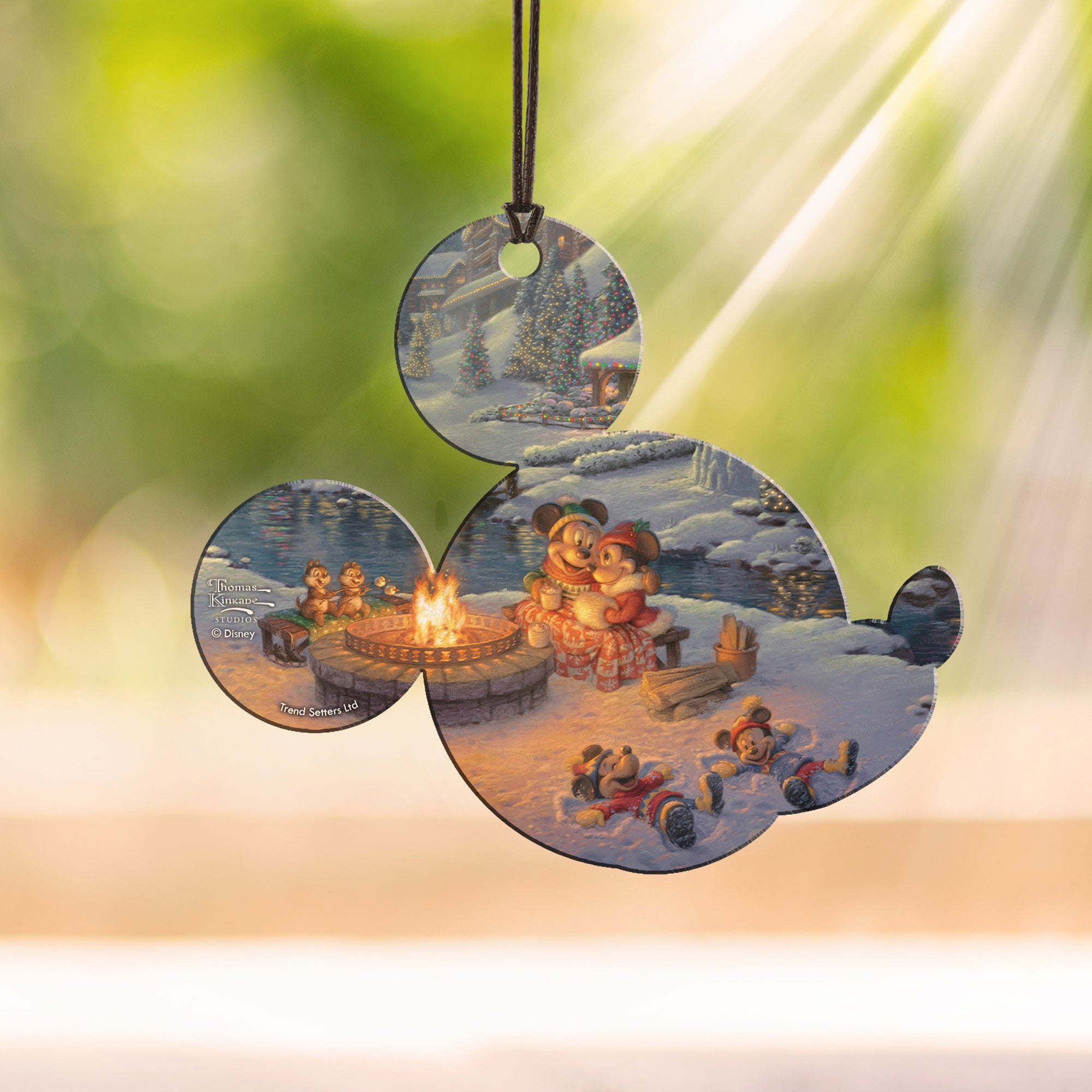 Disney (Mickey and Minnie Mouse - Christmas Lodge) Hanging Acrylic Print ACPMICKEY668