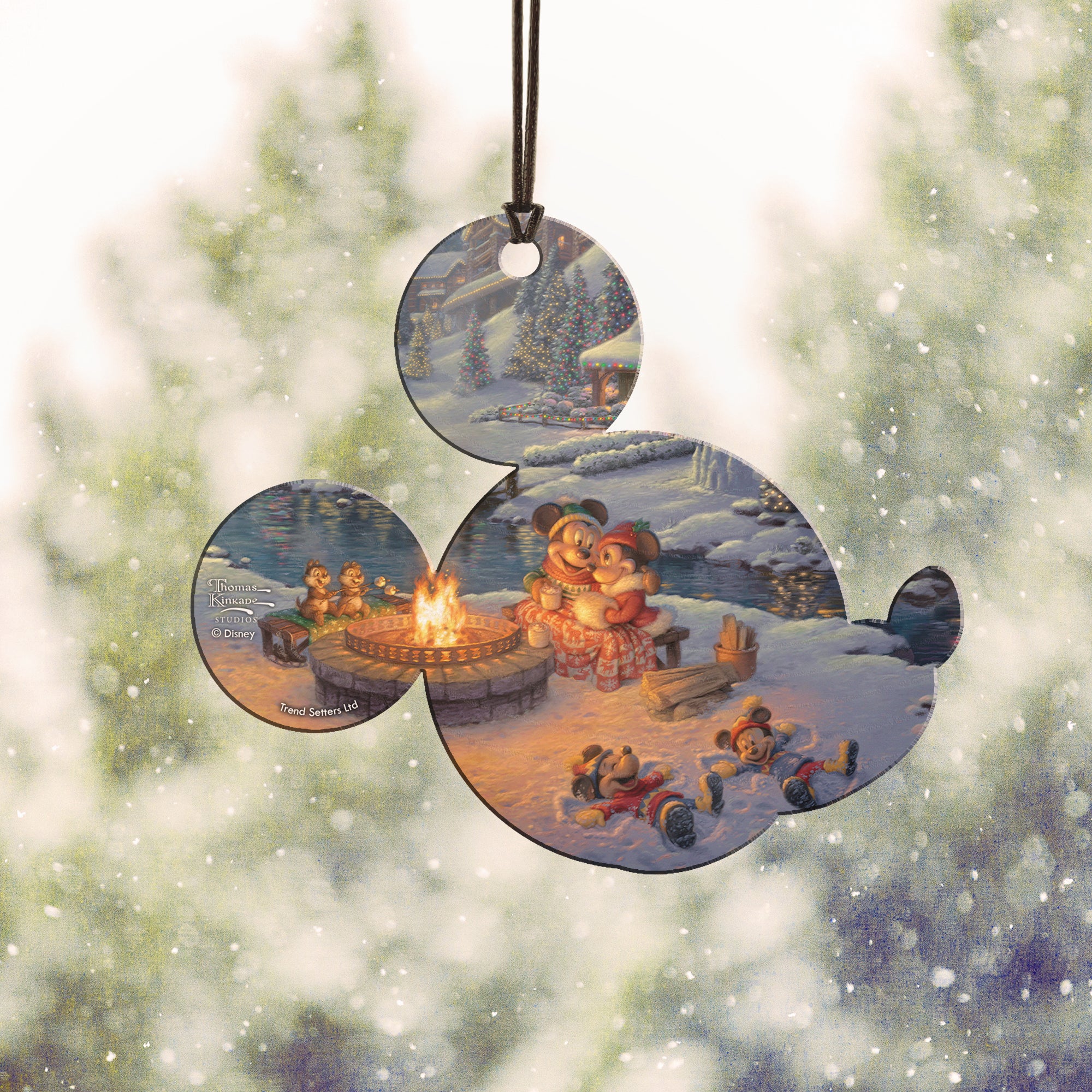 Disney (Mickey and Minnie Mouse - Christmas Lodge) Hanging Acrylic Print ACPMICKEY668