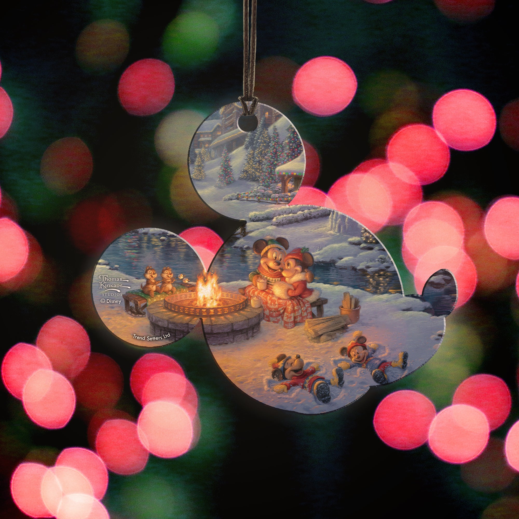 Disney (Mickey and Minnie Mouse - Christmas Lodge) Hanging Acrylic Print ACPMICKEY668