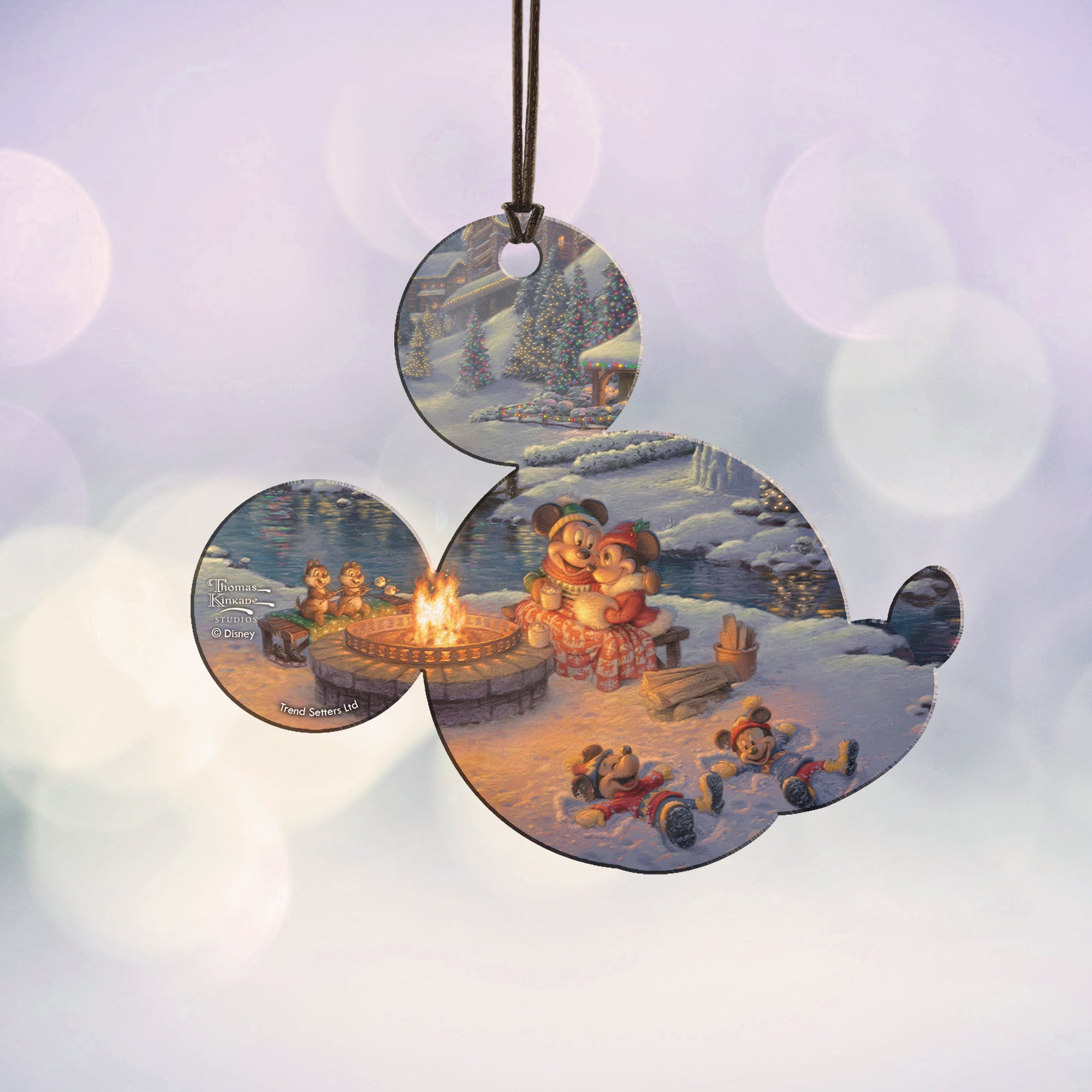 Disney (Mickey and Minnie Mouse - Christmas Lodge) Hanging Acrylic Print ACPMICKEY668