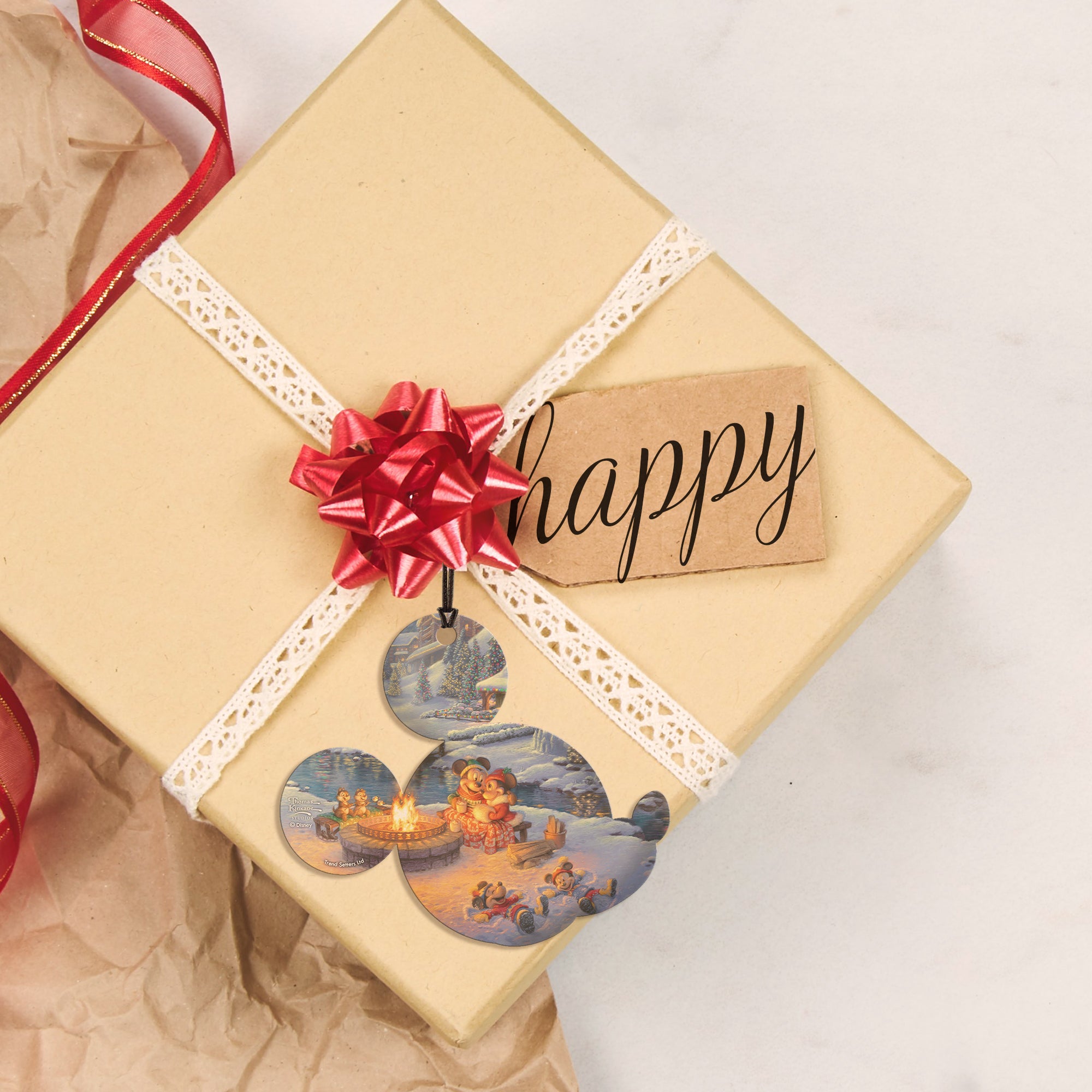 Disney (Mickey and Minnie Mouse - Christmas Lodge) Hanging Acrylic Print ACPMICKEY668