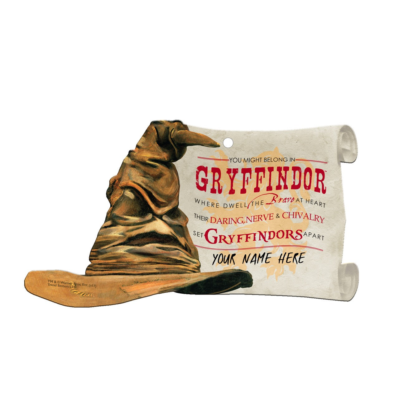 Harry Potter (Sorting Hat Gryffindor – Personalized) Sorting Hat and Scroll-Shaped Acrylic Print ACPSORT270