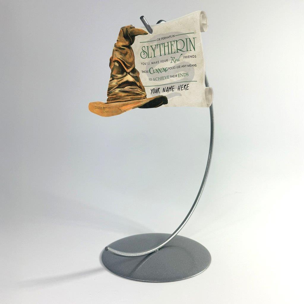 Harry Potter (Sorting Hat Slytherin – Personalized) Sorting Hat and Scroll-Shaped Acrylic Print ACPSORT271