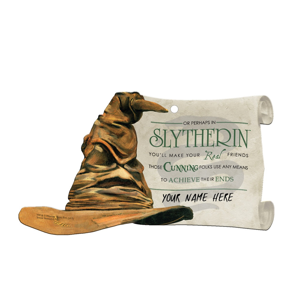 Harry Potter (Sorting Hat Slytherin – Personalized) Sorting Hat and Scroll-Shaped Acrylic Print ACPSORT271