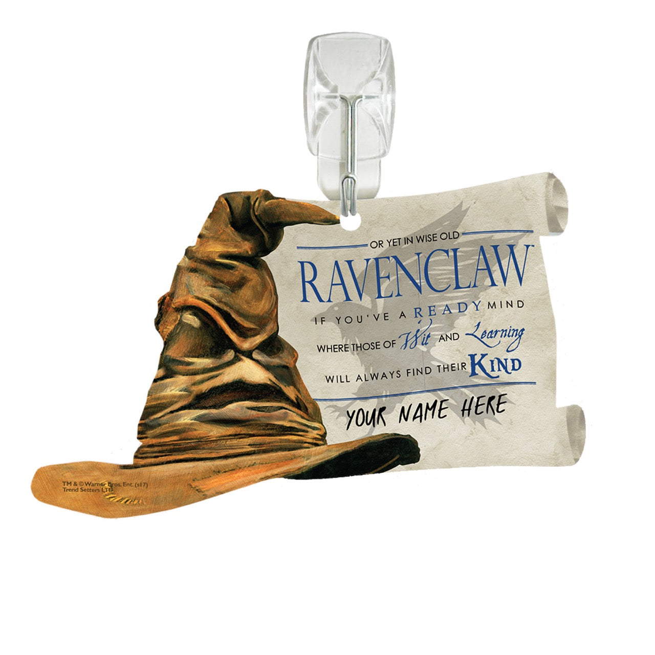 Harry Potter (Sorting Hat Ravenclaw – Personalized) Sorting Hat and Scroll-Shaped Acrylic Print ACPSORT272