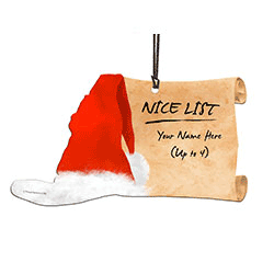 Christmas (Naughty and Nice List - Personalized) Hanging Acrylic Print ACPSORT319A