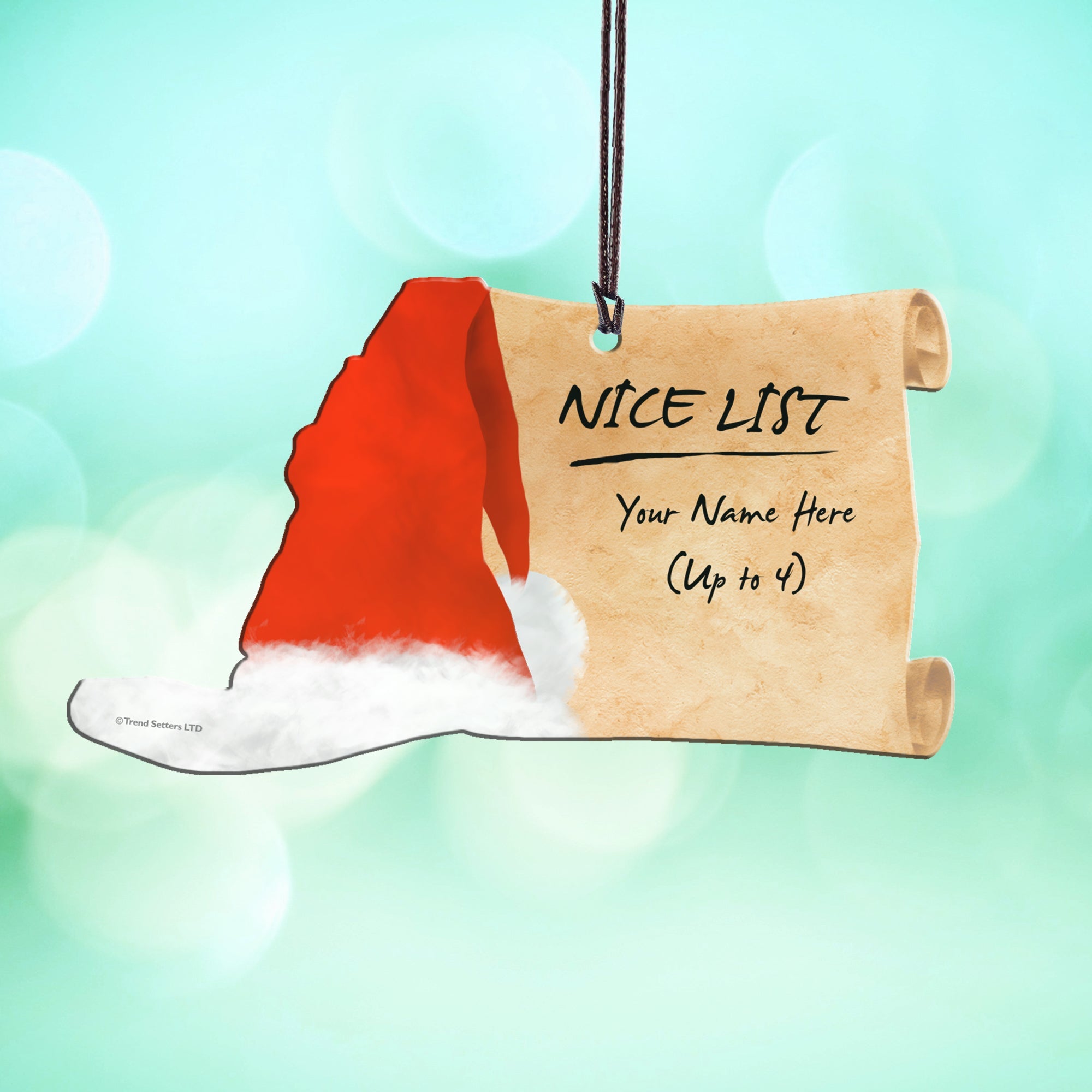 Christmas (Naughty and Nice List - Personalized) Hanging Acrylic Print ACPSORT319A