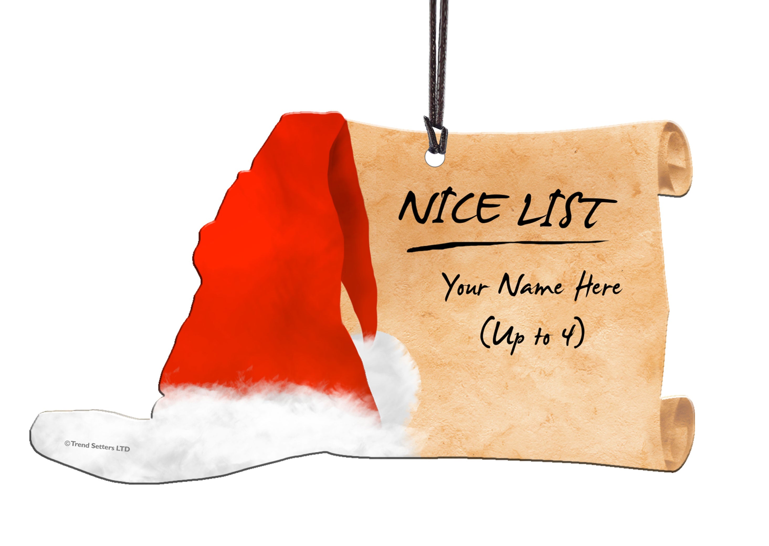 Christmas (Naughty and Nice List - Personalized) Hanging Acrylic Print ACPSORT319A