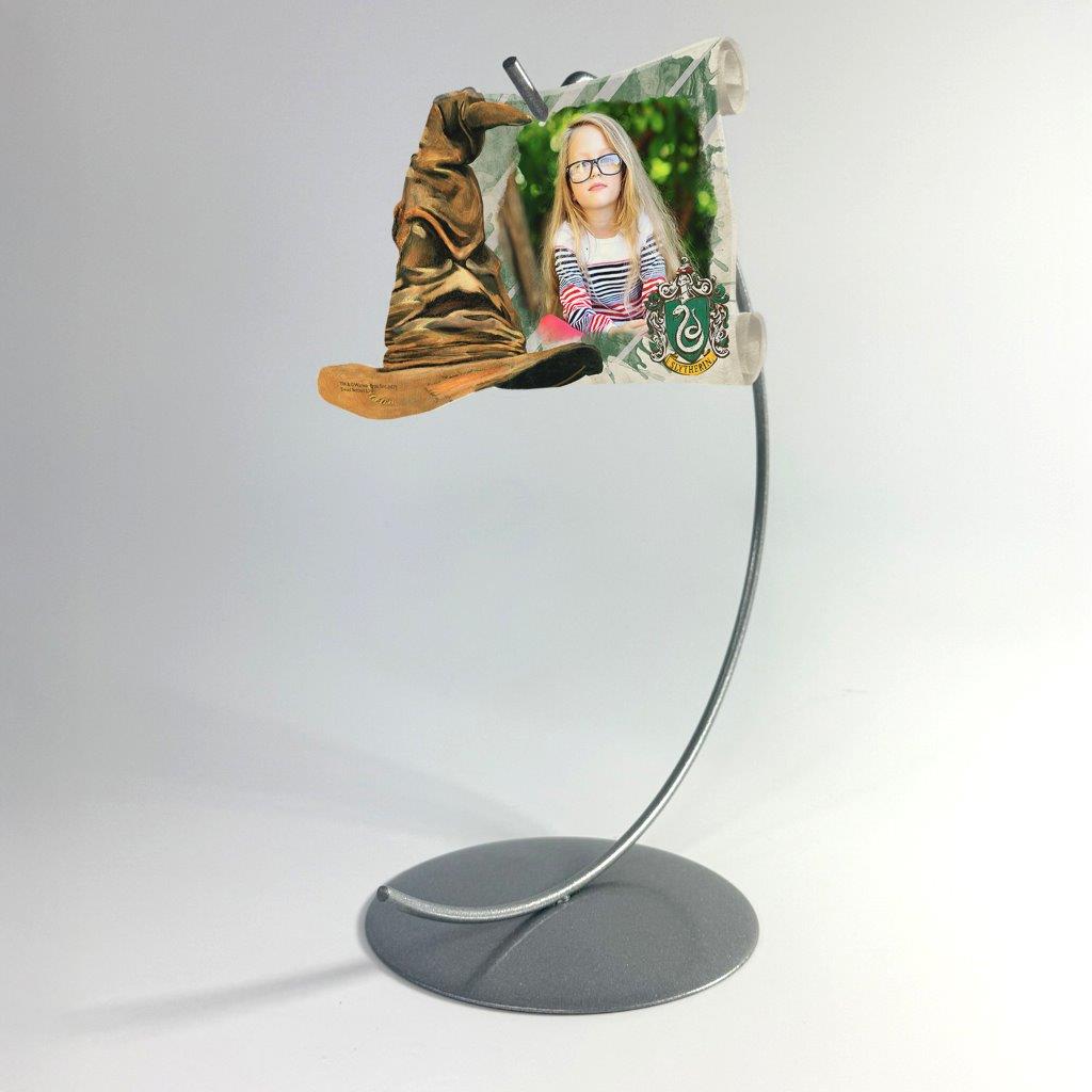 Harry Potter (Sorting Hat Slytherin Crest – Personalized Photo Upload) Sorting Hat and Scroll-Shaped Acrylic Print ACPSORTU275