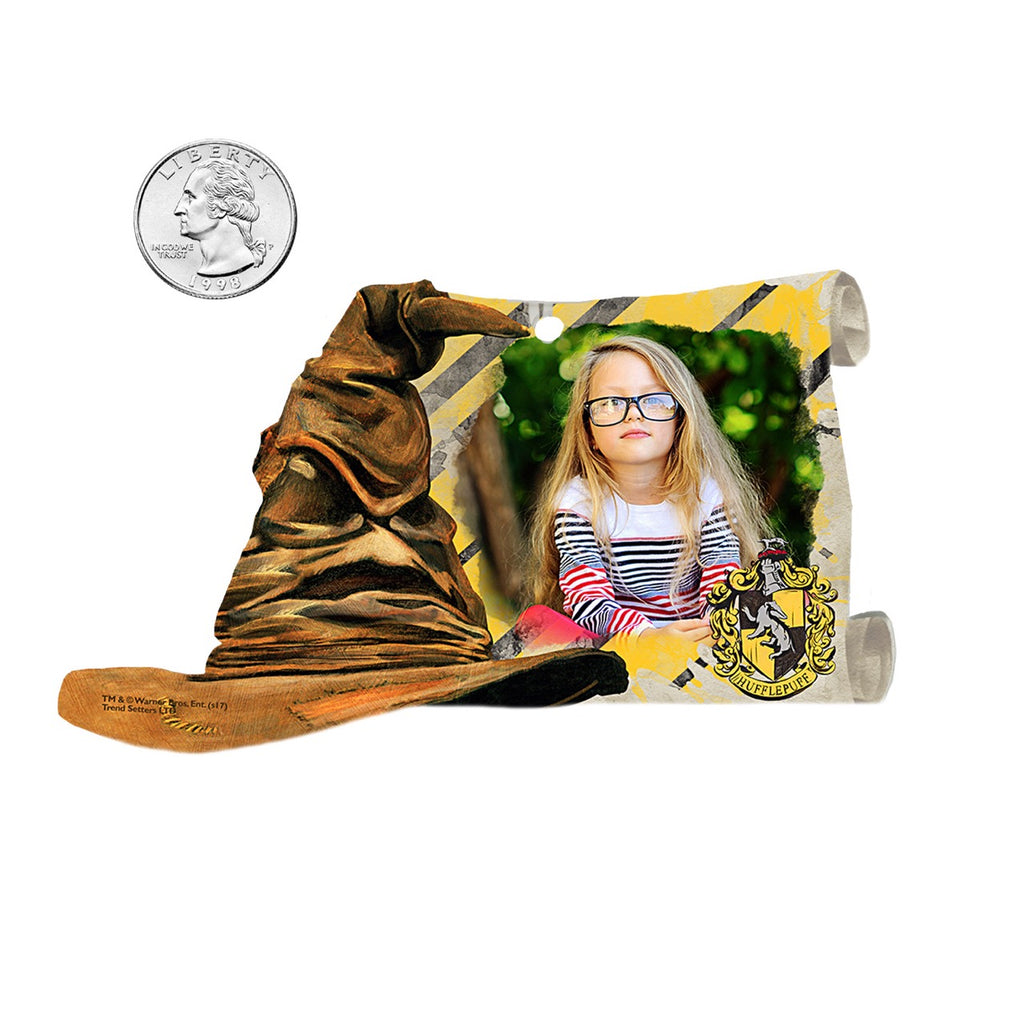 Harry Potter (Sorting Hat Hufflepuff Crest – Personalized Photo Upload) Sorting Hat and Scroll-Shaped Acrylic Print ACPSORTU277
