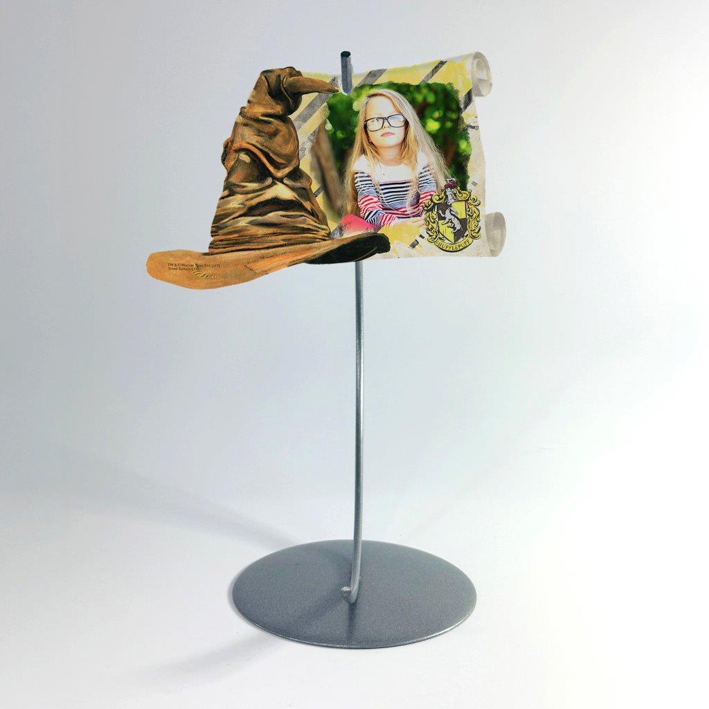 Harry Potter (Sorting Hat Hufflepuff Crest – Personalized Photo Upload) Sorting Hat and Scroll-Shaped Acrylic Print ACPSORTU277