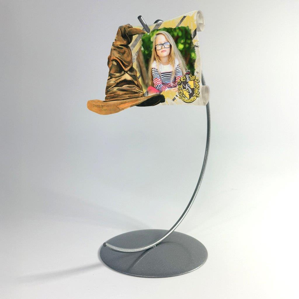 Harry Potter (Sorting Hat Hufflepuff Crest – Personalized Photo Upload) Sorting Hat and Scroll-Shaped Acrylic Print ACPSORTU277