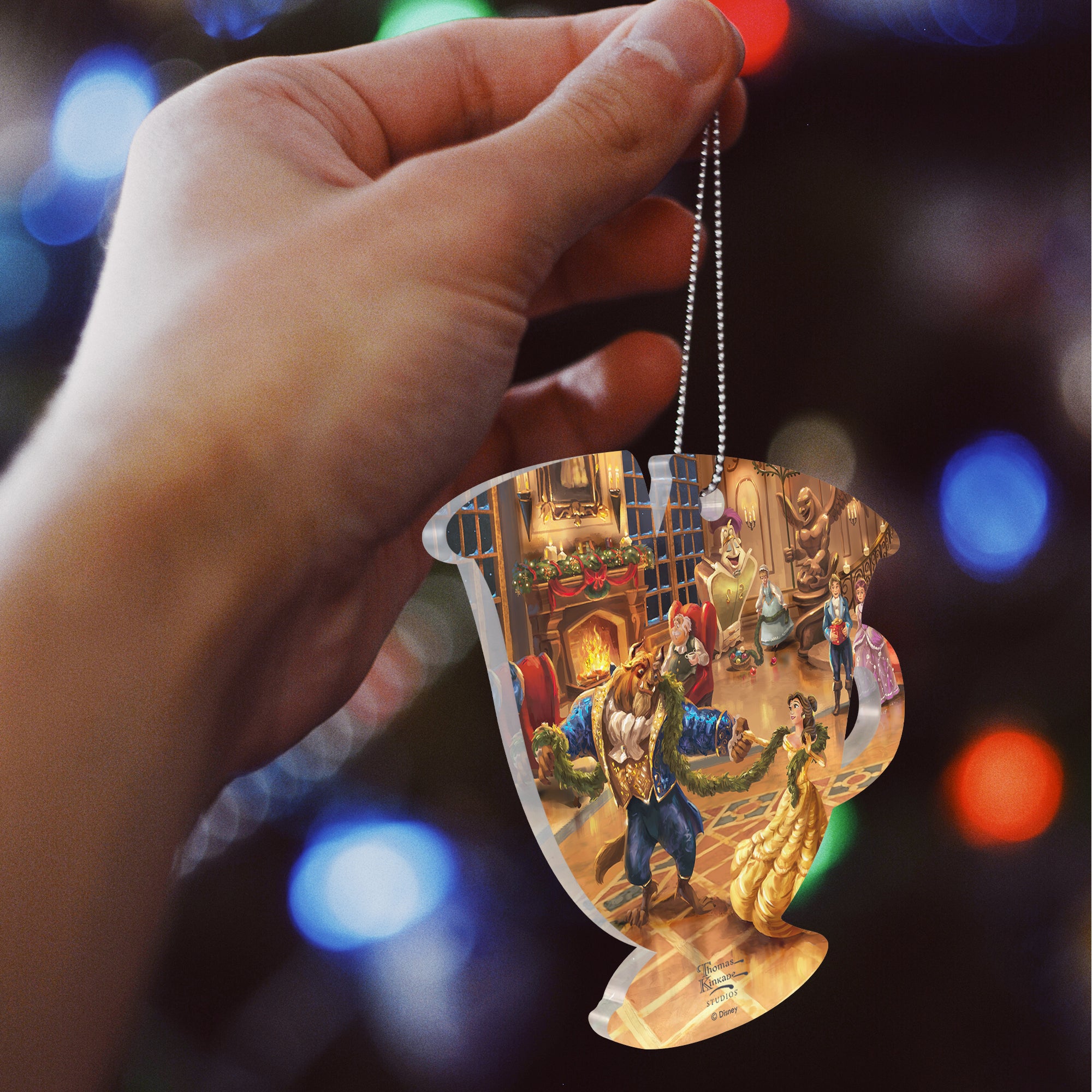 Disney (Beauty and the Beast - Christmas Celebration) Teacup  Hanging Acrylic Print ACPTEACUP800