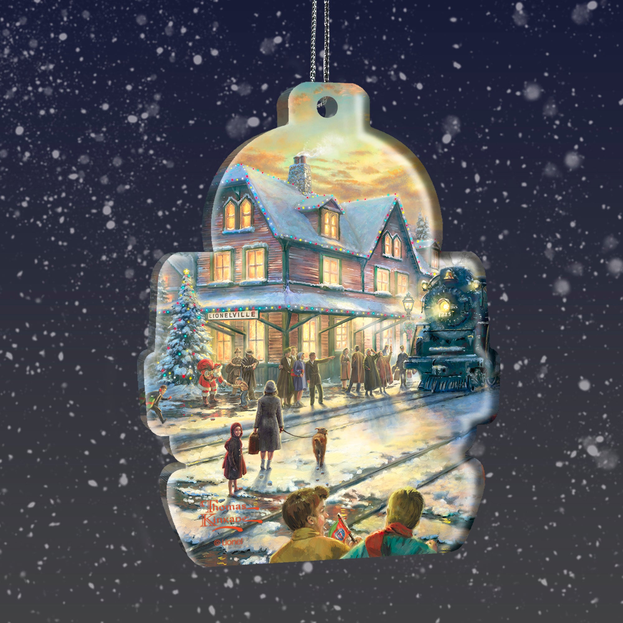 Thomas Kinkade Studios (Lionel Train - All Aboard for Christmas)  Hanging Acrylic Print ACPTRAIN683